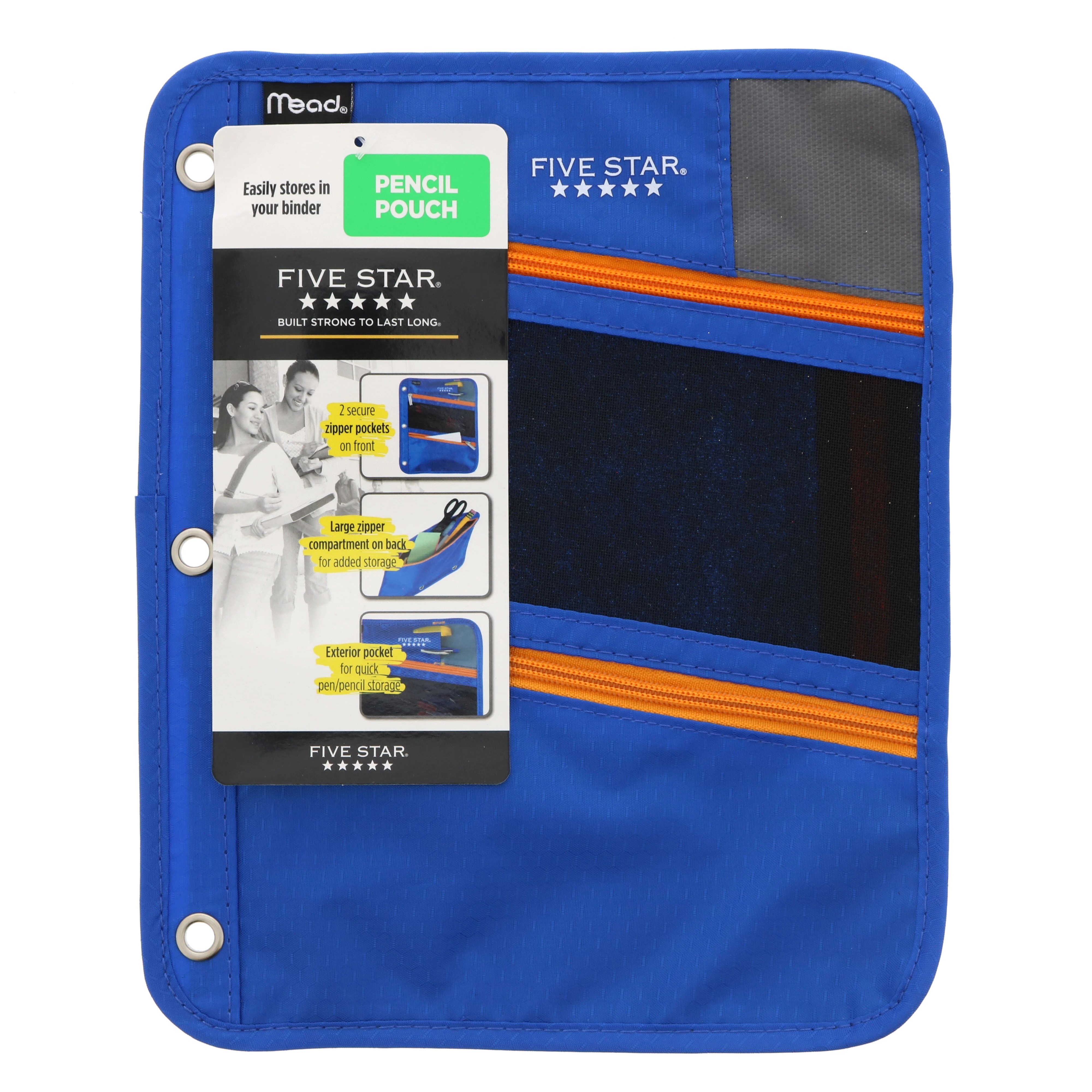 FIVE STAR Zipper Pouch, Assorted Colors Shop Pencil Cases at HEB