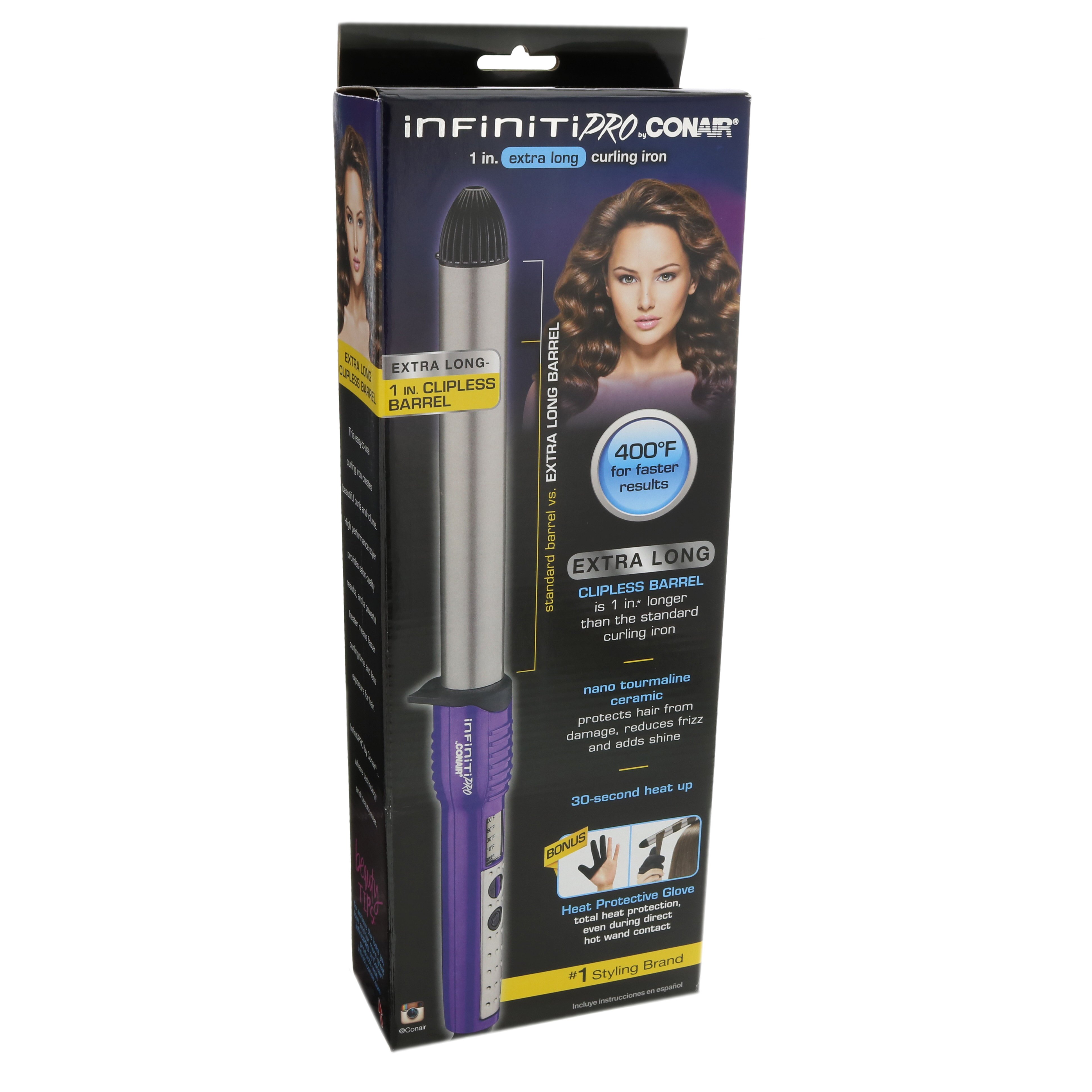 Conair Infinitipro 1 Inch XL Clipless Curling Iron Shop Curling