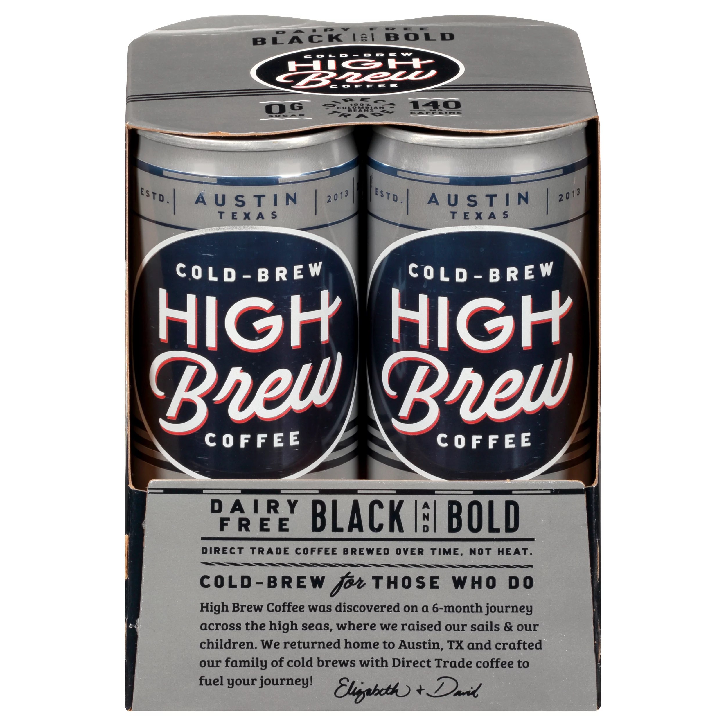 High Brew Coffee Dairy Free Black & Bold 8 oz Cans Shop Coffee at HEB