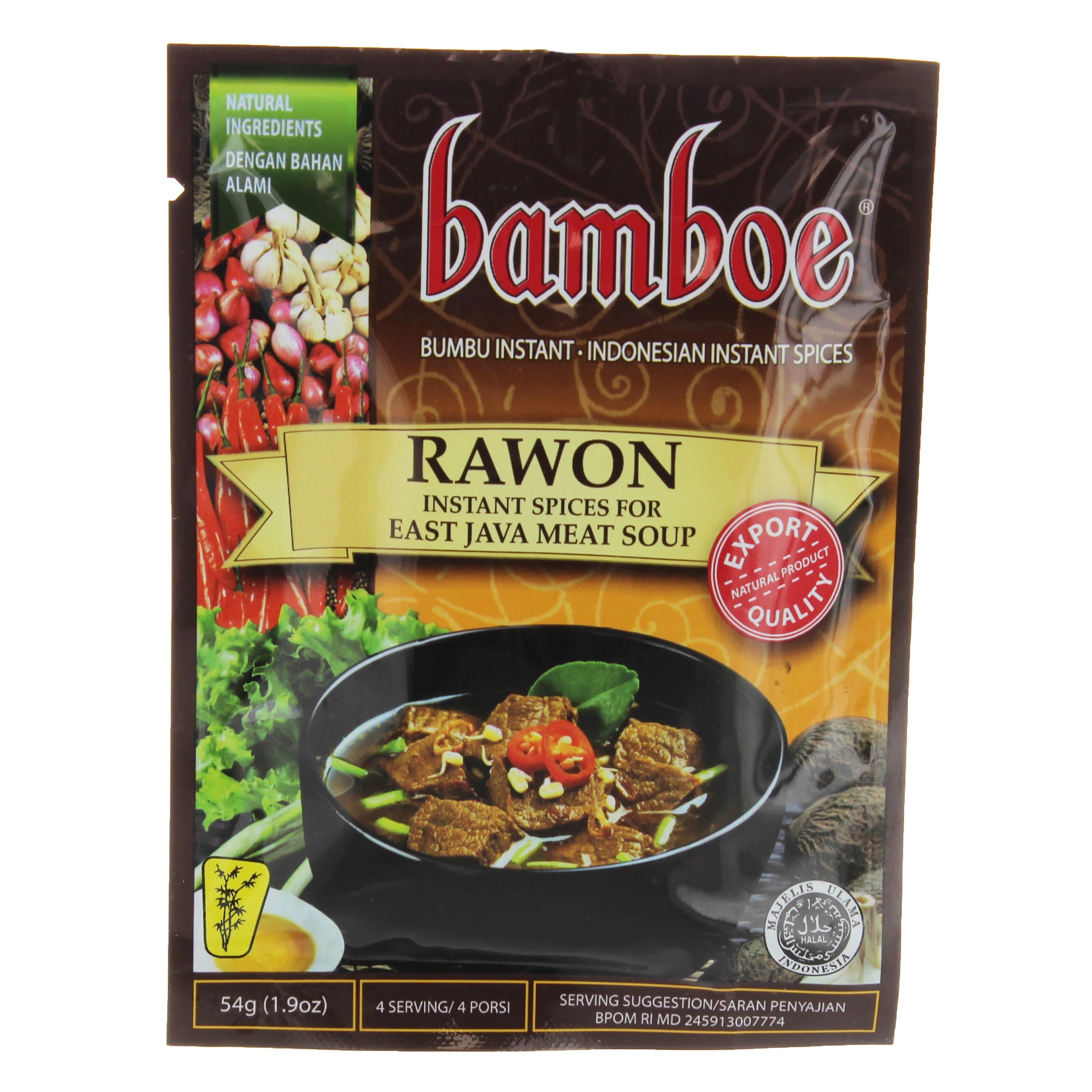 Bamboe Rawon Instant Spices For East Java Meat Soup Shop Spice Mixes