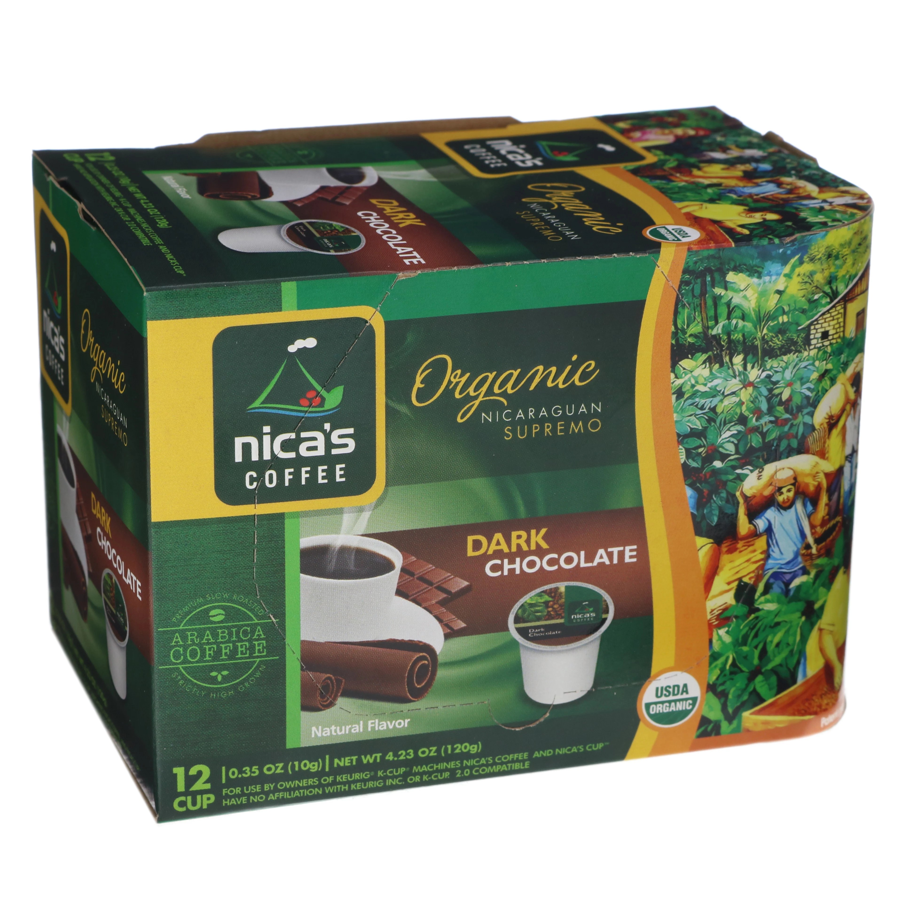 Nica's Coffee Organic Dark Chocolate Single Serve Cups Shop Coffee at