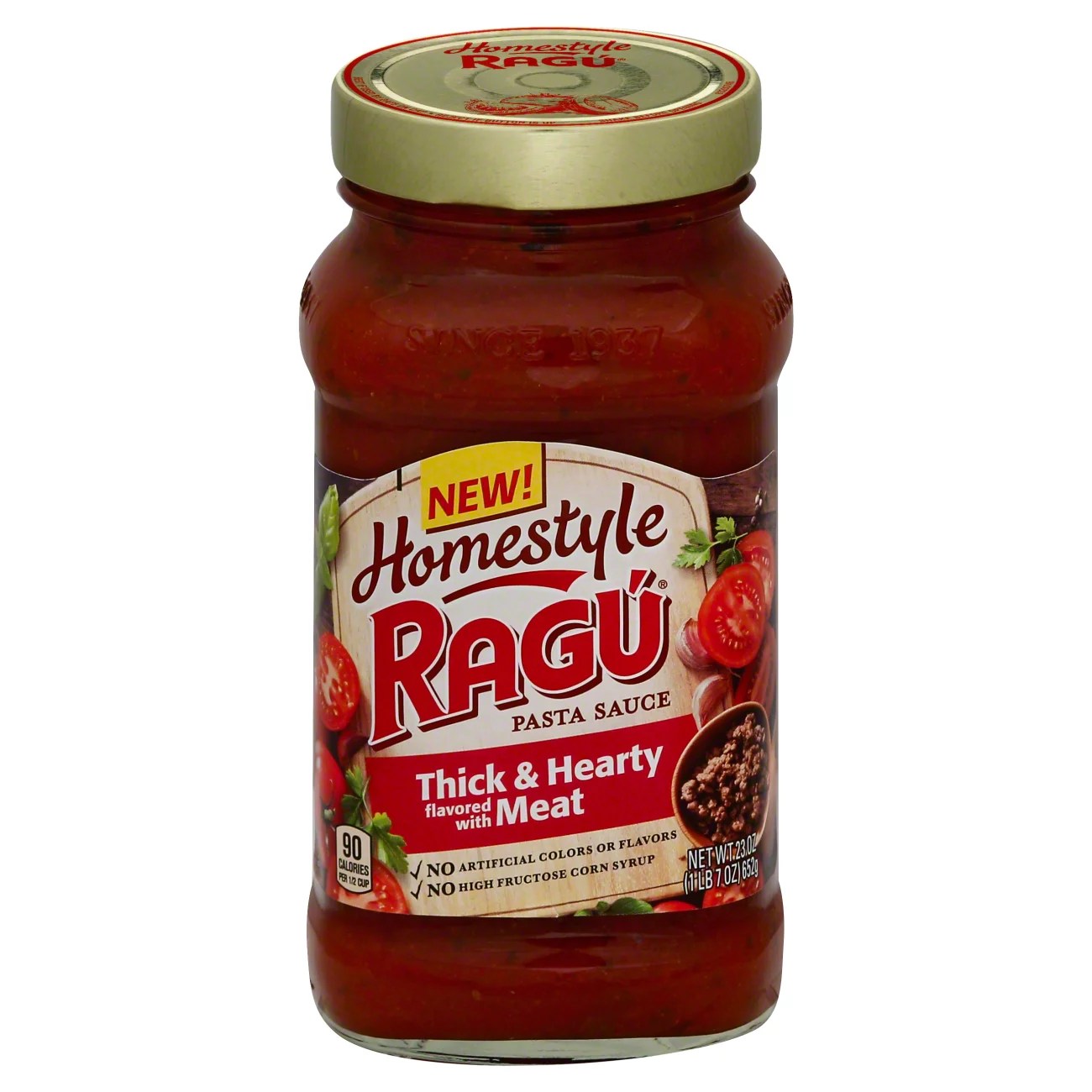 Ragu Homestyle Thick & Hearty Flavored with Meat Sauce Shop Pasta