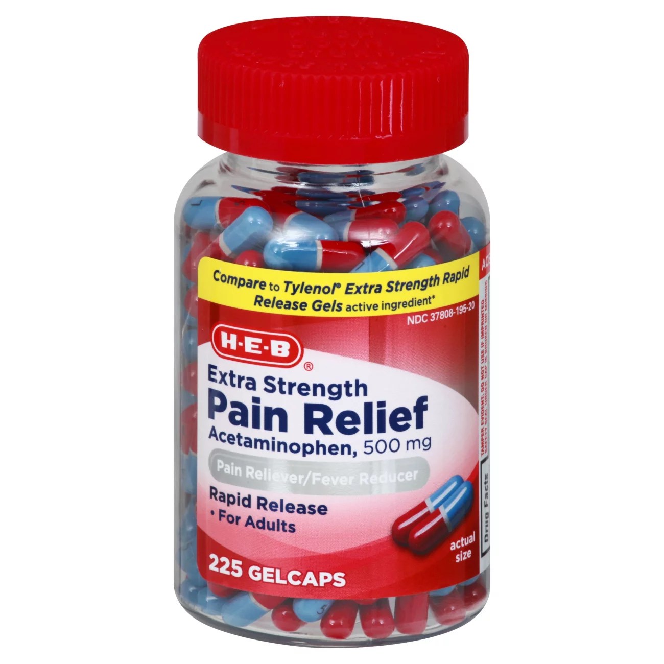 HEB Acetaminophen Fever & Pain Relief Gelcaps 500 mg Shop