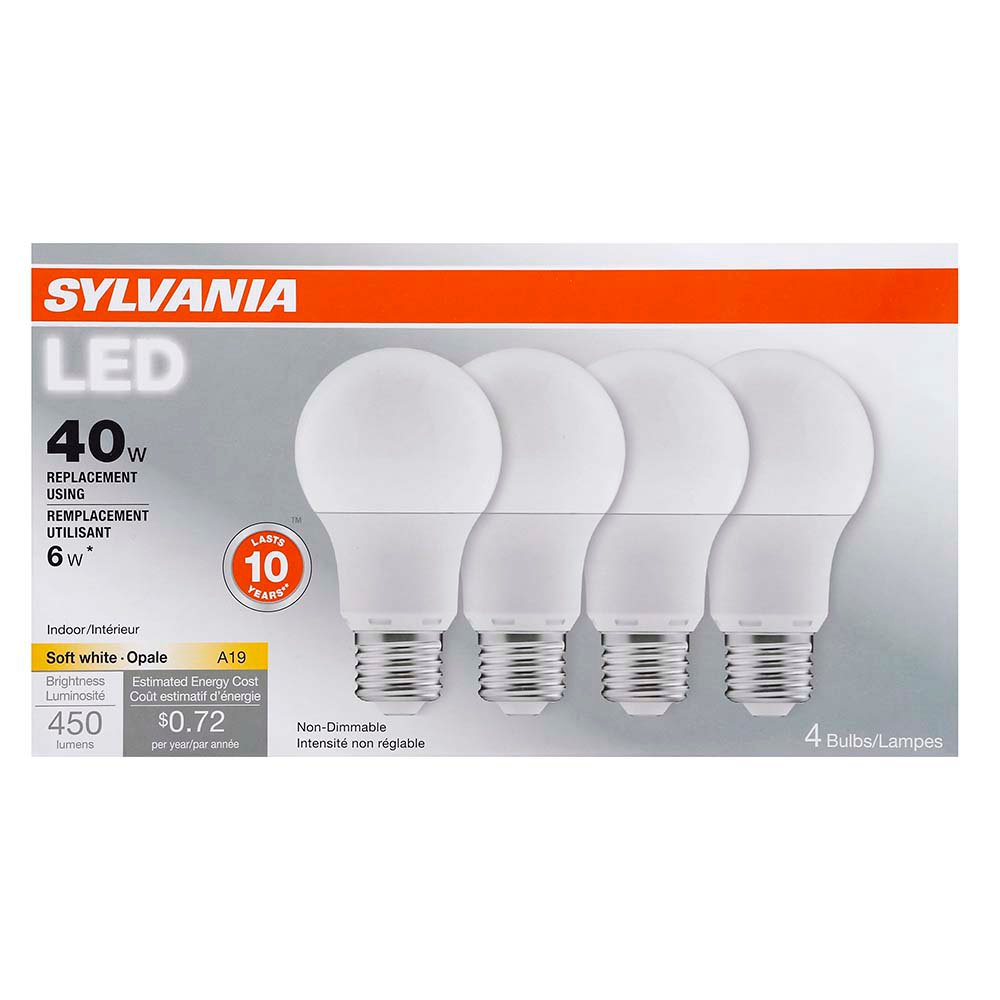 Sylvania LED 40 Watt A19 Soft White Light Bulbs Shop Light Bulbs at HEB