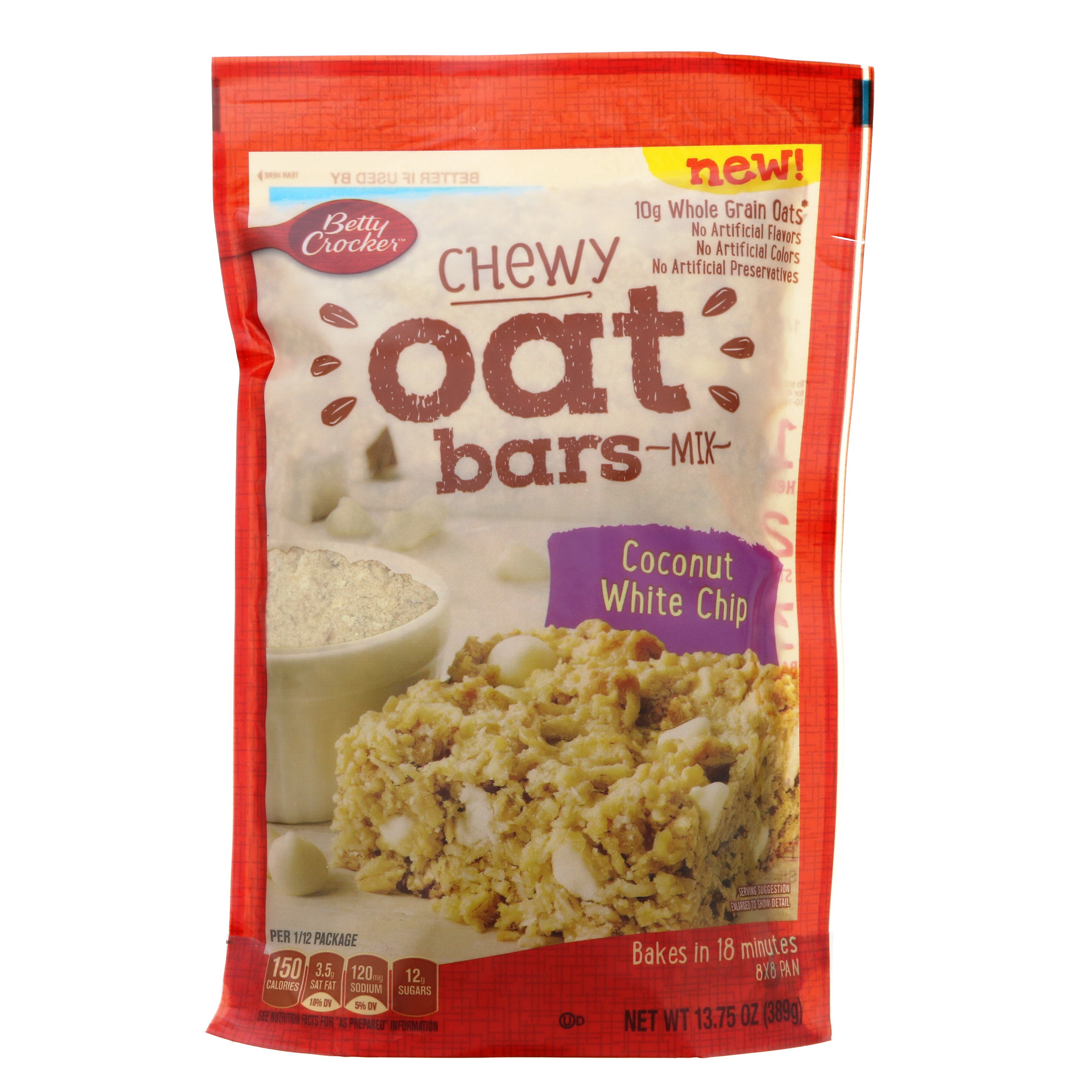 Betty Crocker Chewy Oat Bars Coconut White Chip Shop Baking