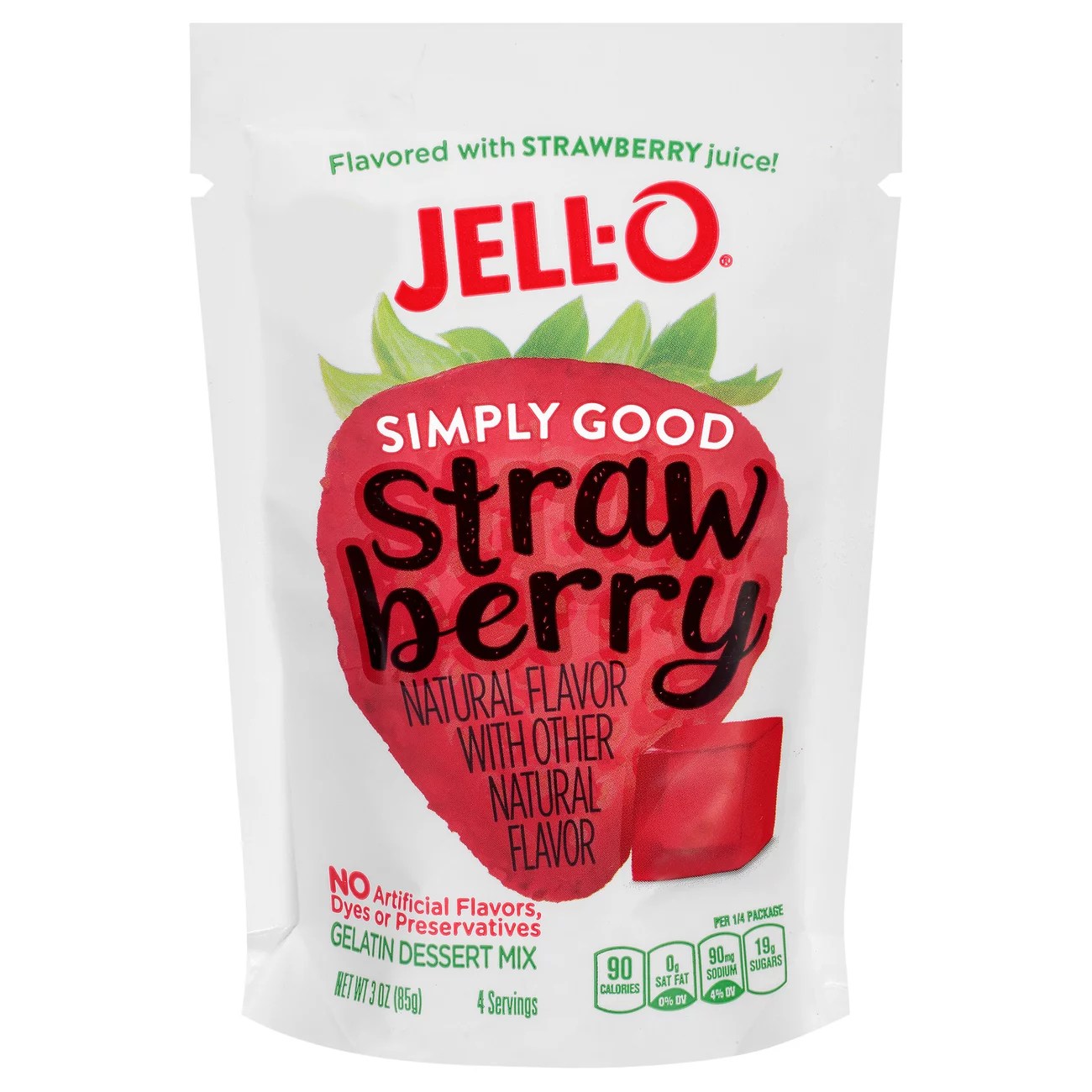 JellO Simply Good Strawberry Gelatin Dessert Mix Shop Baking