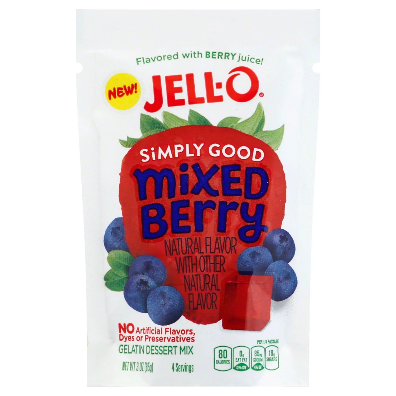 JellO Simply Good Mixed Berry Gelatin Shop Pudding & Gelatin Mix at