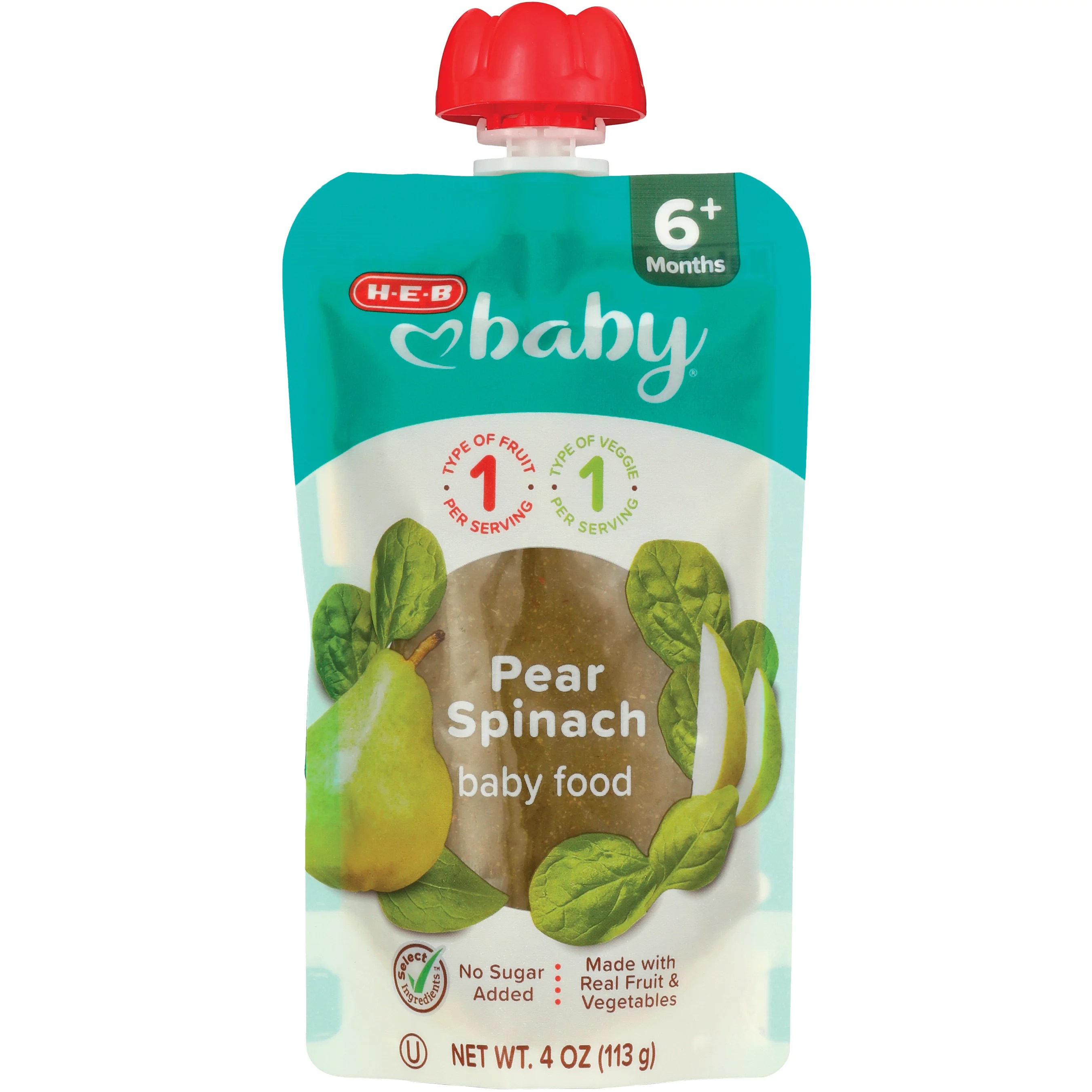 HEB Baby Pear Spinach Pouch Shop Baby Food at HEB