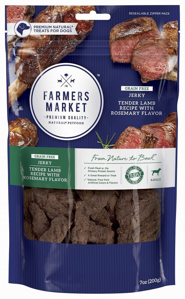Farmers Market Grain Free Tender Lamb & Rosemary Jerky Dog Treats Shop Treats at HEB