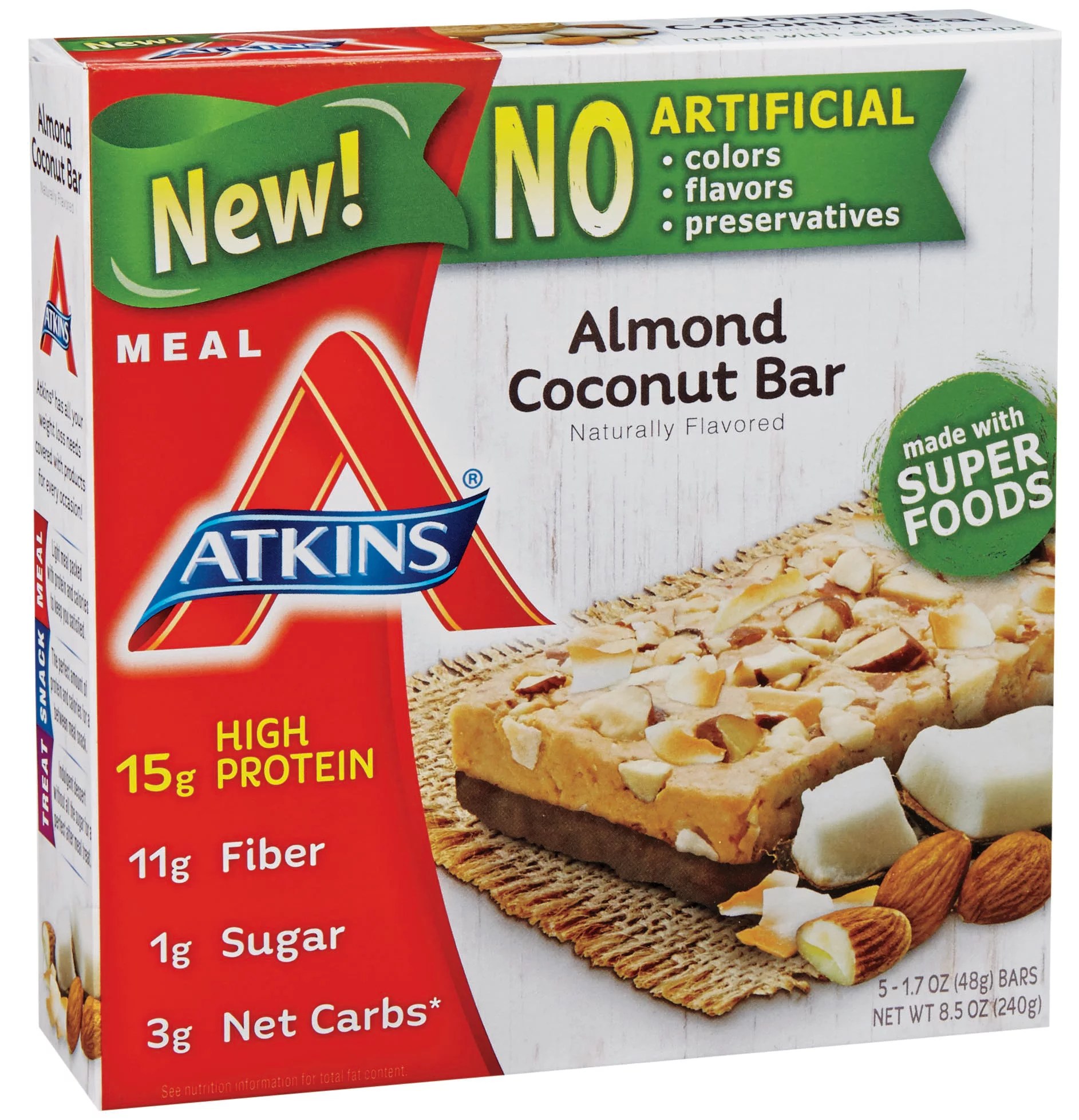 Atkins Meal Bar Almond Coconut Bar Shop Diet & Fitness at HEB
