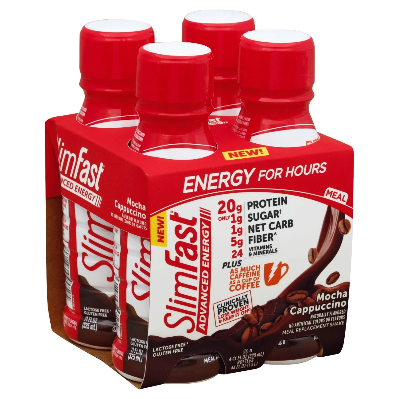 SlimFast Advanced Energy Mocha Cappuccino Shake Shop Diet & Fitness