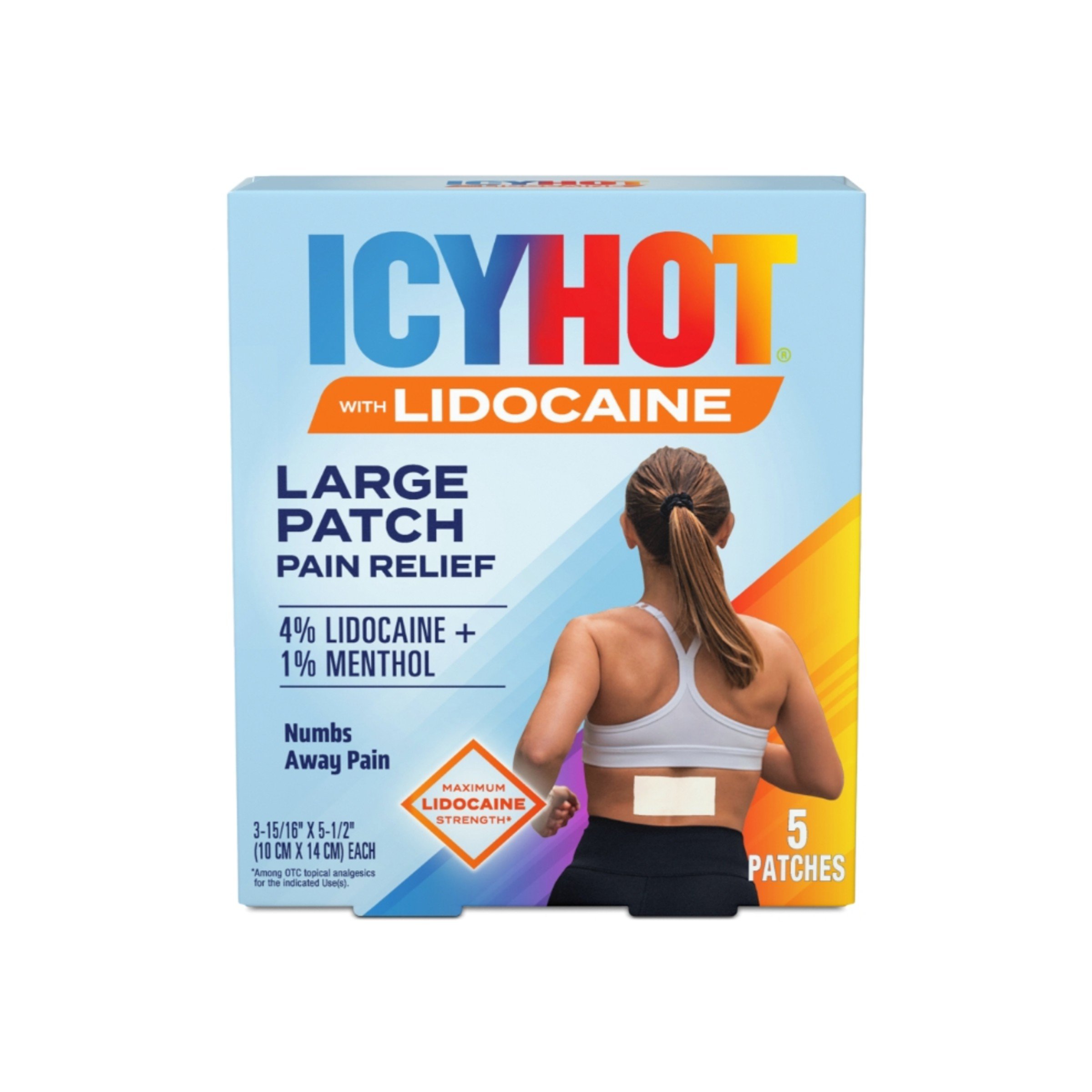 Icy Hot Lidocaine Plus Menthol Patch Shop Muscle & joint pain at HEB