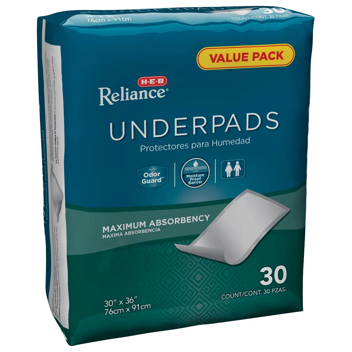 HEB Reliance Maximum Absorbency Underpads Shop Incontinence at HEB