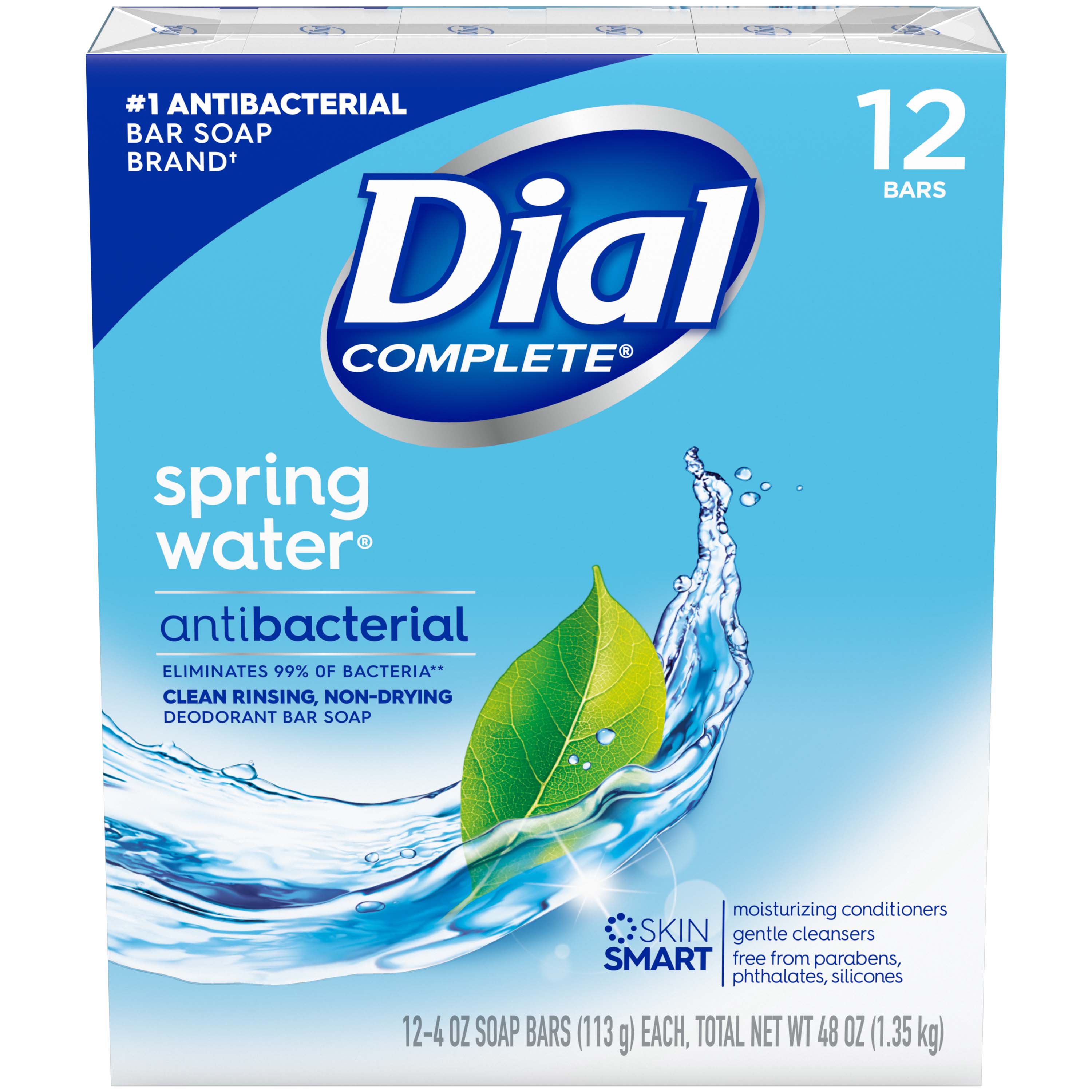 Dial Spring Water Antibacterial Deodorant Bar Soap Shop Cleansers