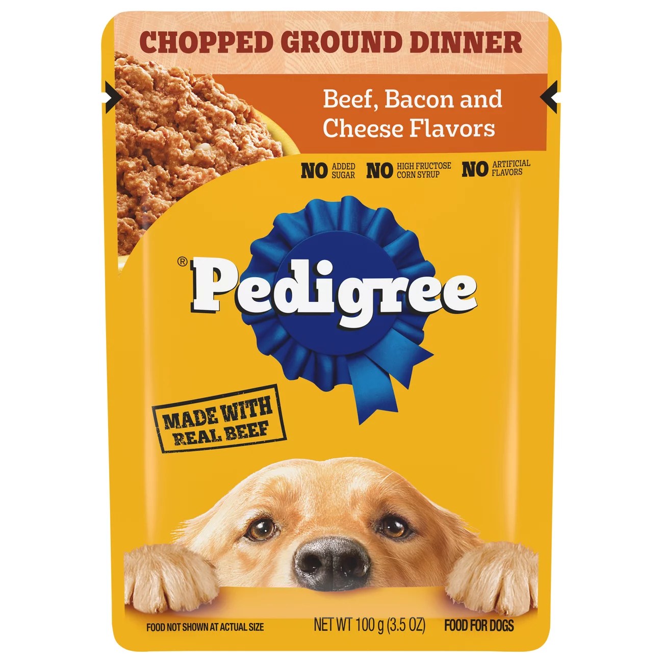 Pedigree Chopped Dinner Beef Bacon & Cheese Wet Dog Food Shop Dogs at