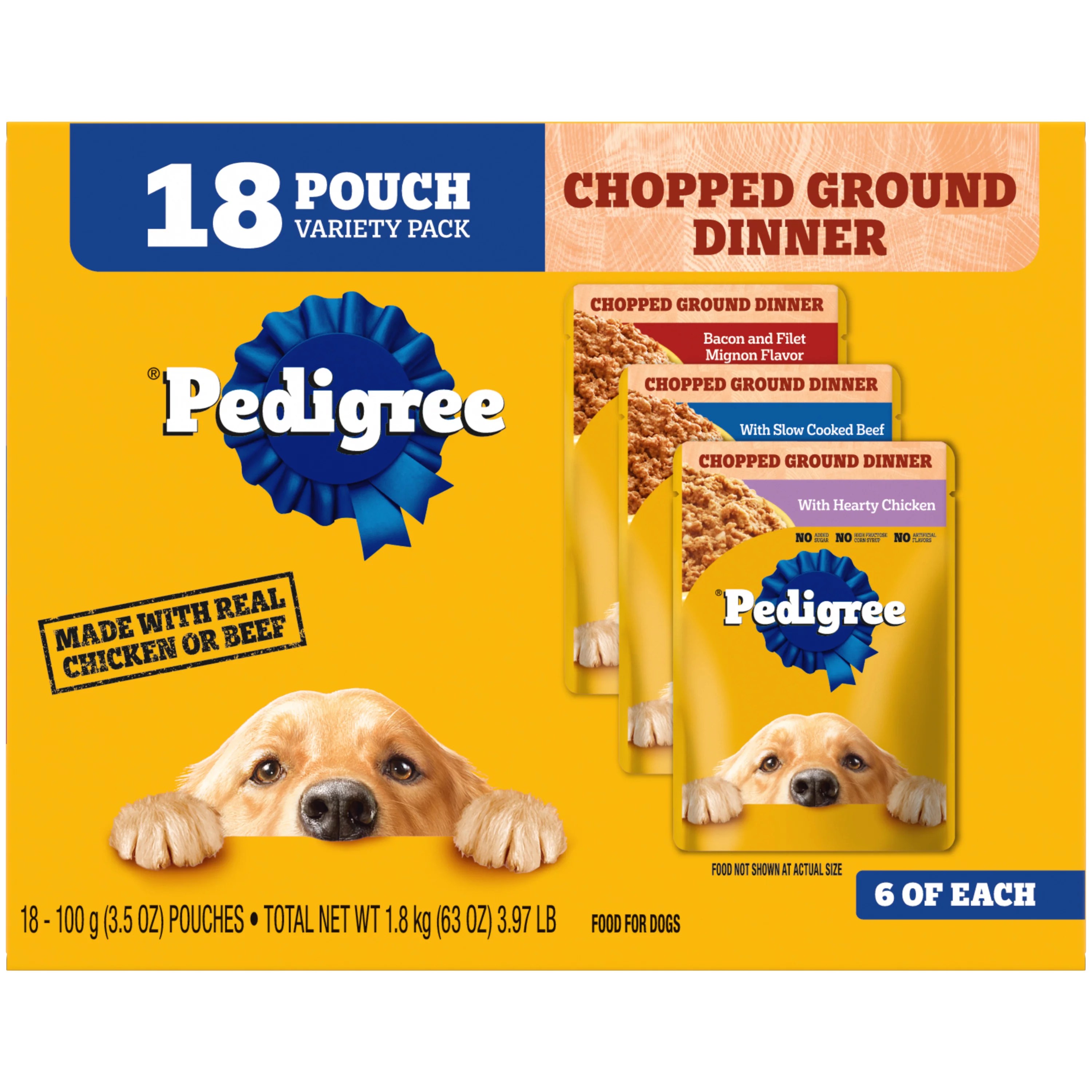 Pedigree Chopped Ground Dinner Wet Dog Food Variety Pack Shop Dogs at HEB