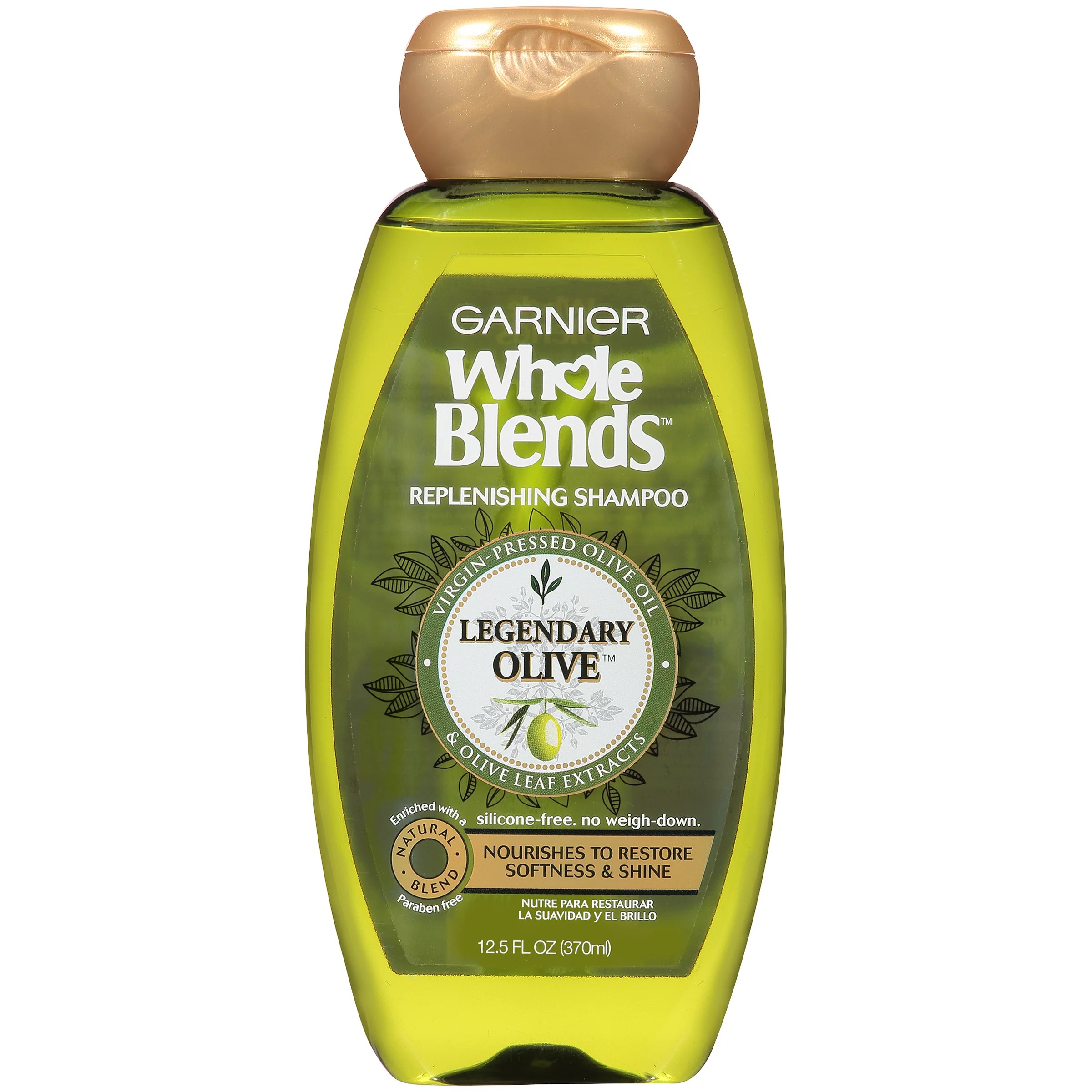 Garnier Whole Blends Replenishing Shampoo Legendary Olive, For Dry Hair