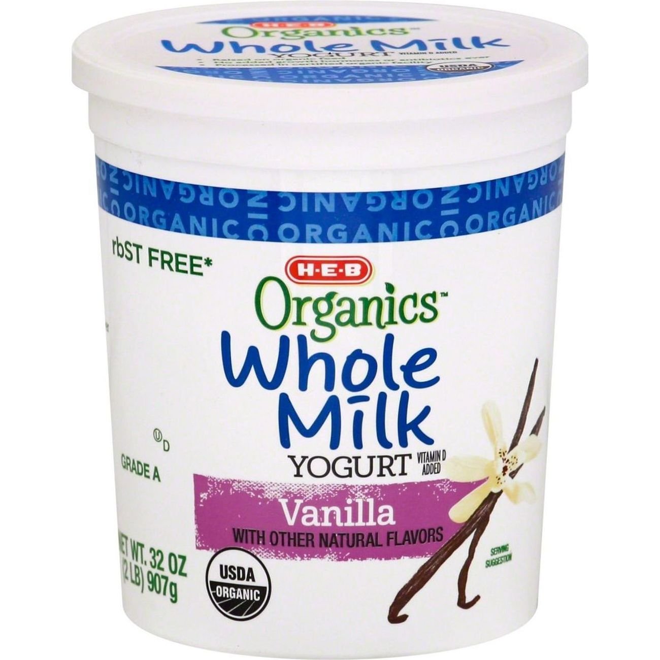 HEB Organics Whole Milk Vanilla Yogurt Shop Yogurt at HEB