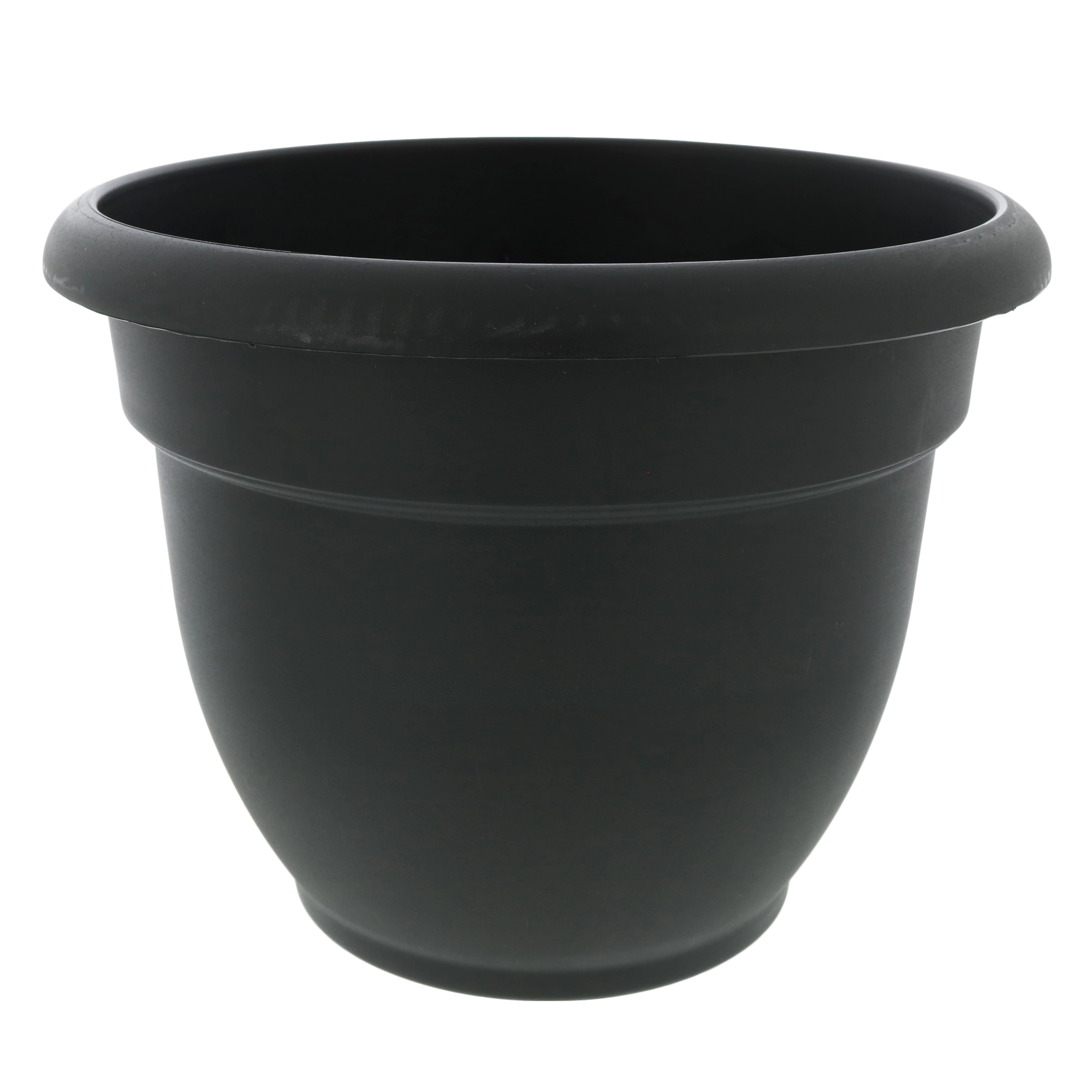Bloem 12 Inch Ariana Planter with Self‑Watering Disk, Black Shop Pots