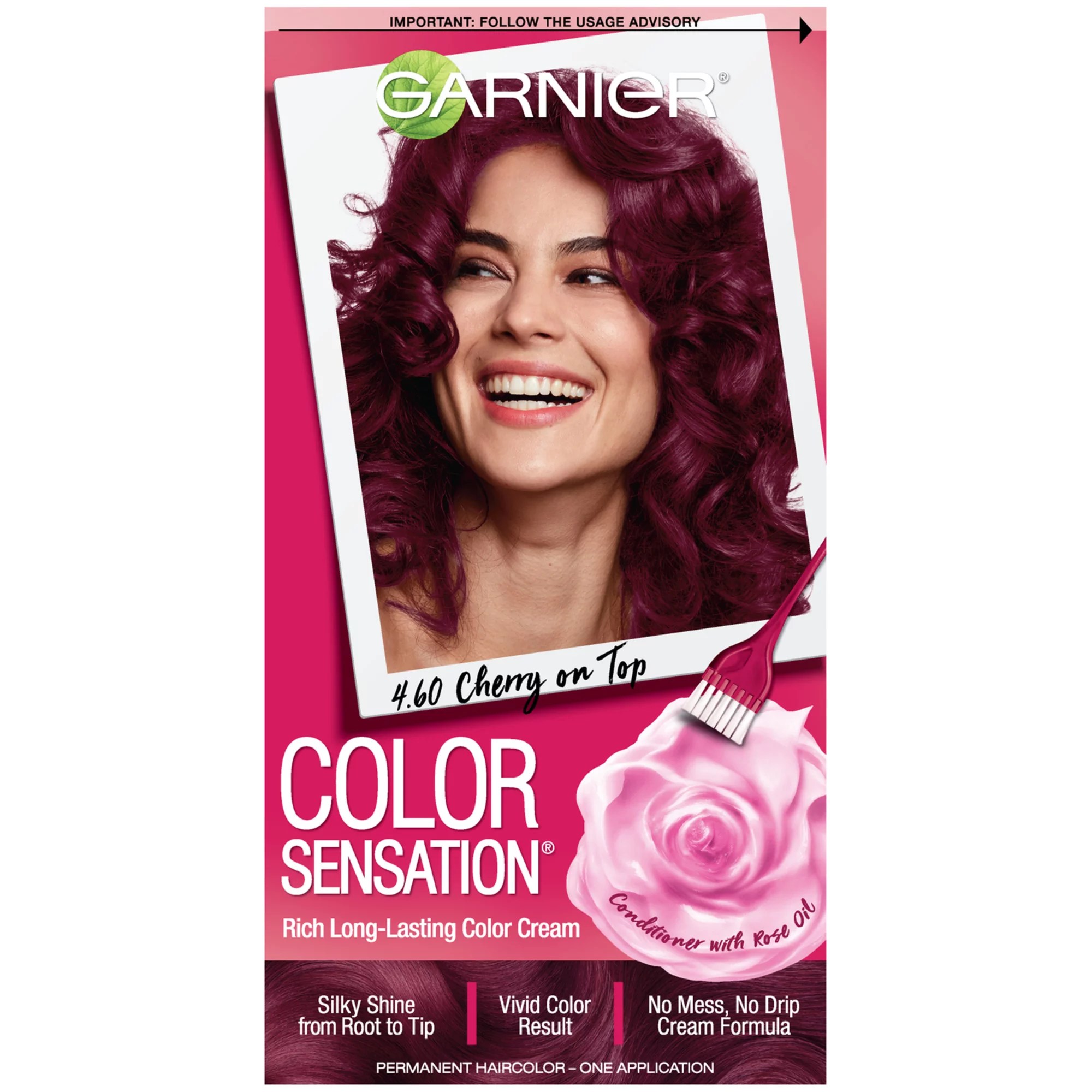 Garnier Color Sensation Hair Color Cream 4.60 Cherry On Top Dark