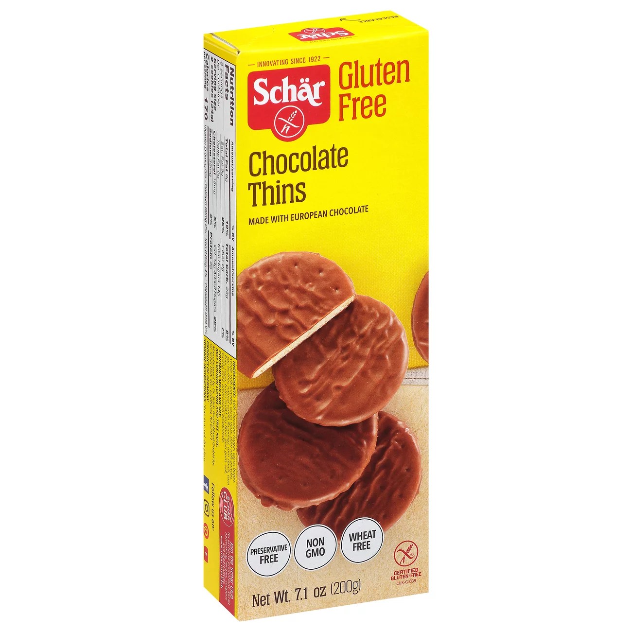 Schar Gluten Free Chocolate Thins Shop Cookies at HEB