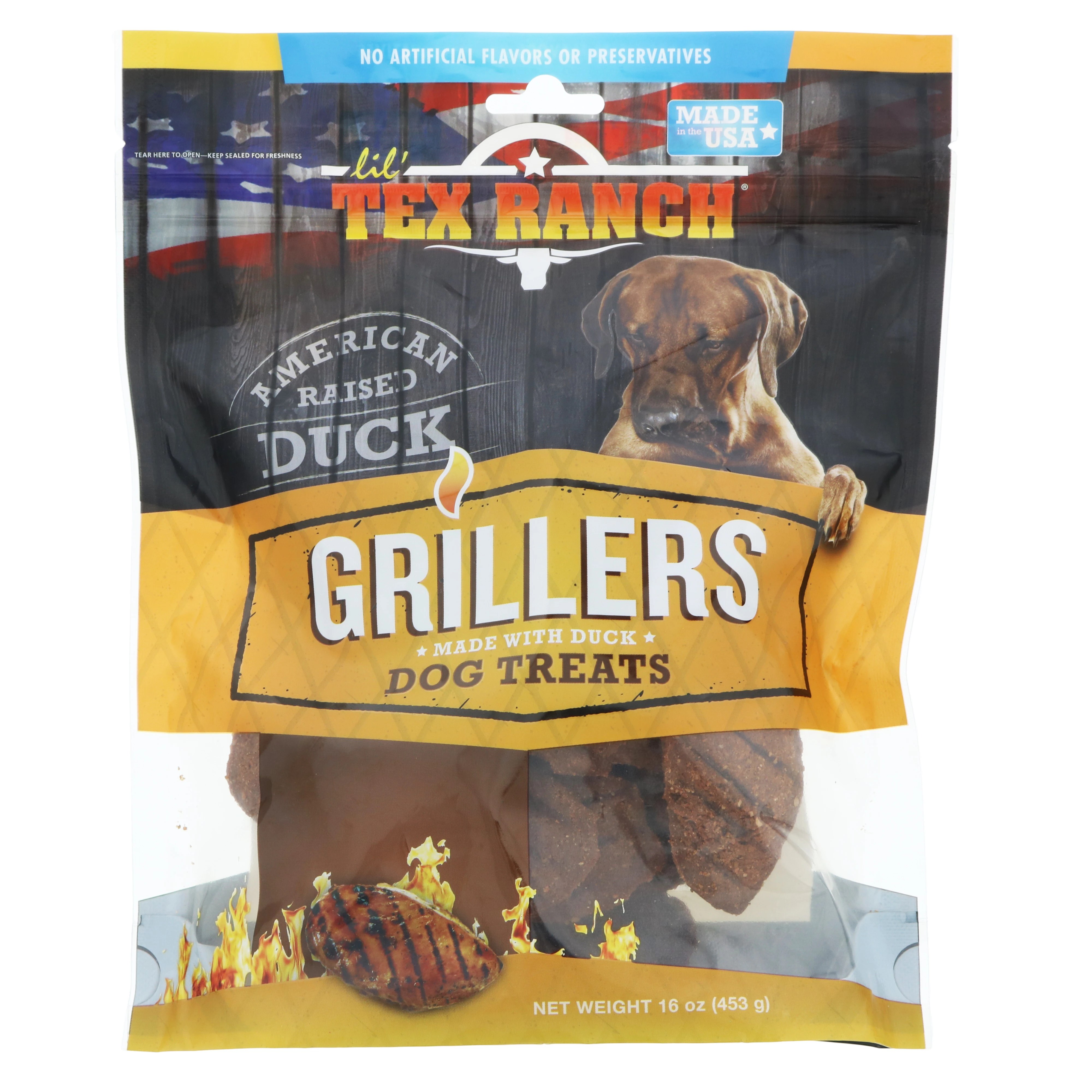 Lil' Tex Ranch Grillers Dog Treats American Raised Duck Shop Dogs at