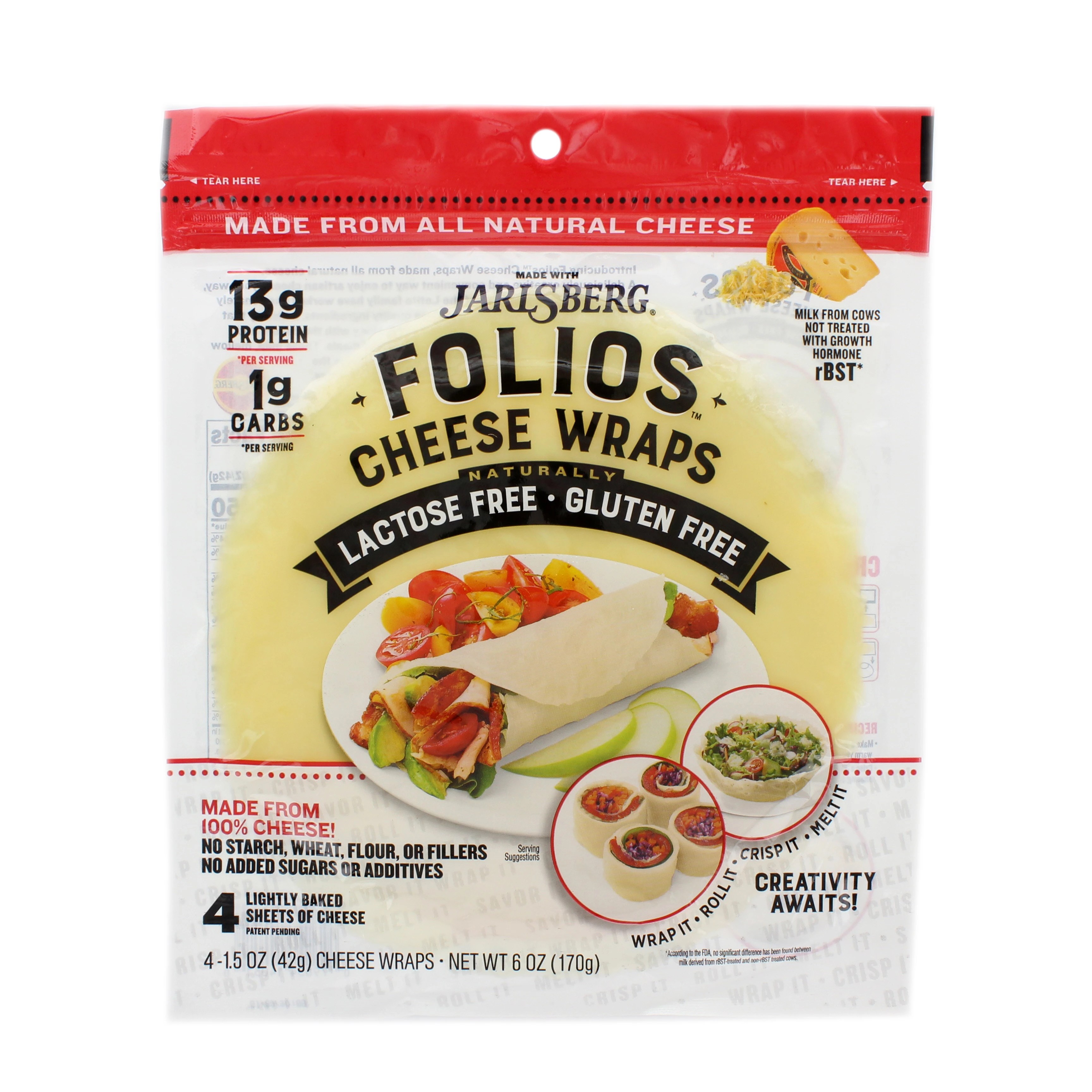 Folios Jarlsberg Cheese Wraps Shop Cheese at HEB