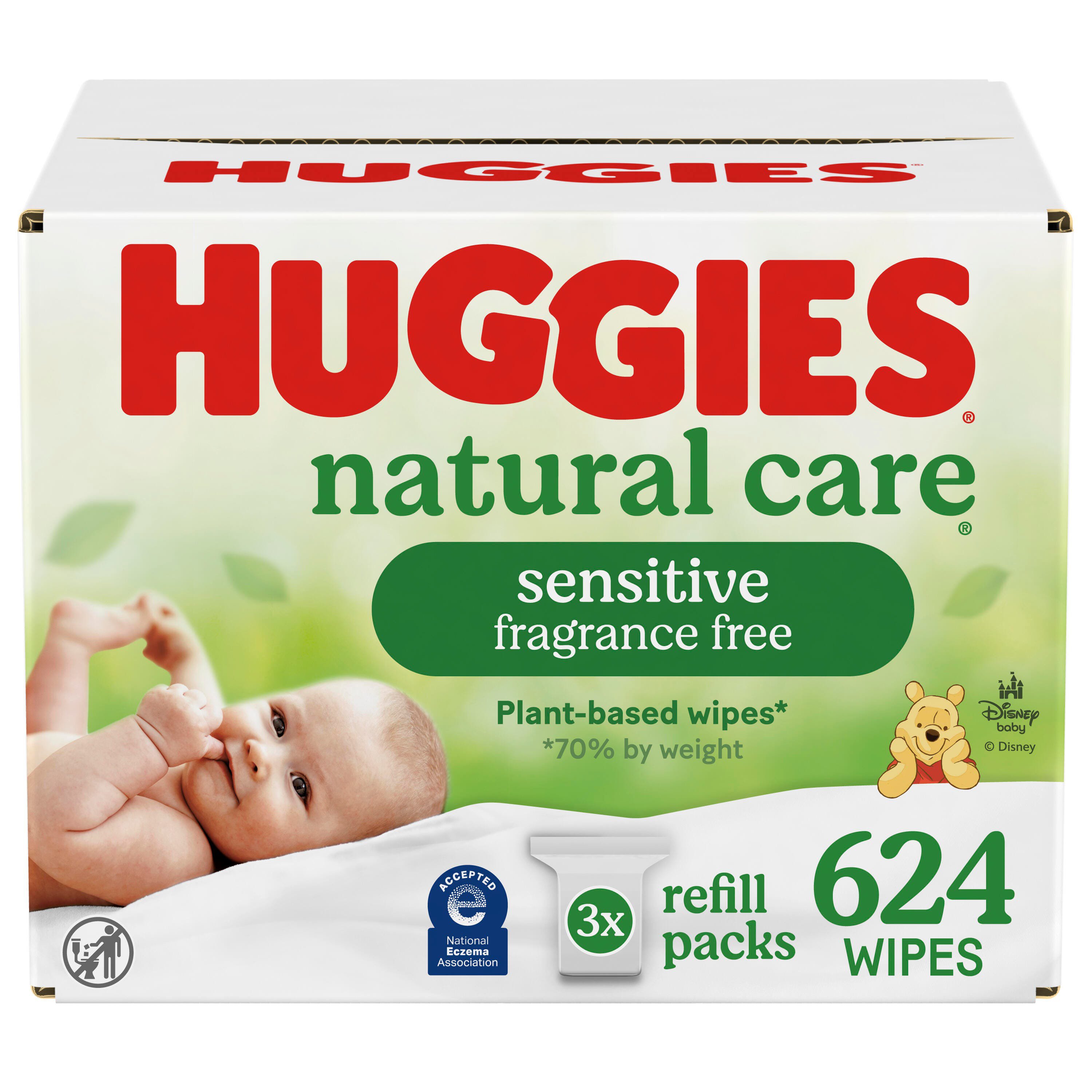 Huggies Natural Care Sensitive Baby Wipes Refills