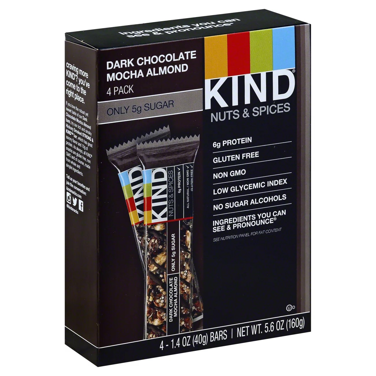 Kind Dark Chocolate Mocha Almond Bars Shop Granola & Snack Bars at HEB
