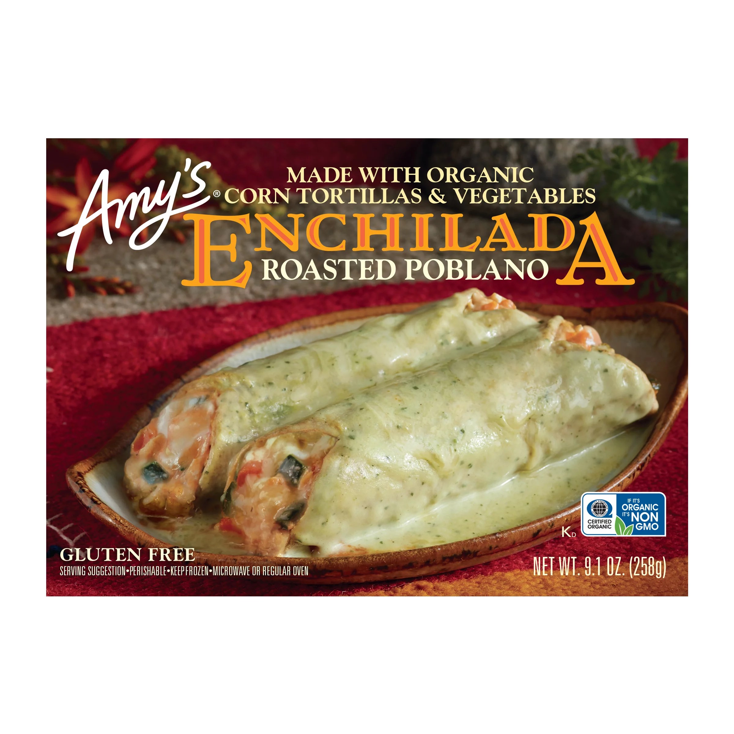 Amy's Roasted Poblano Enchilada Shop Entrees & Sides at HEB