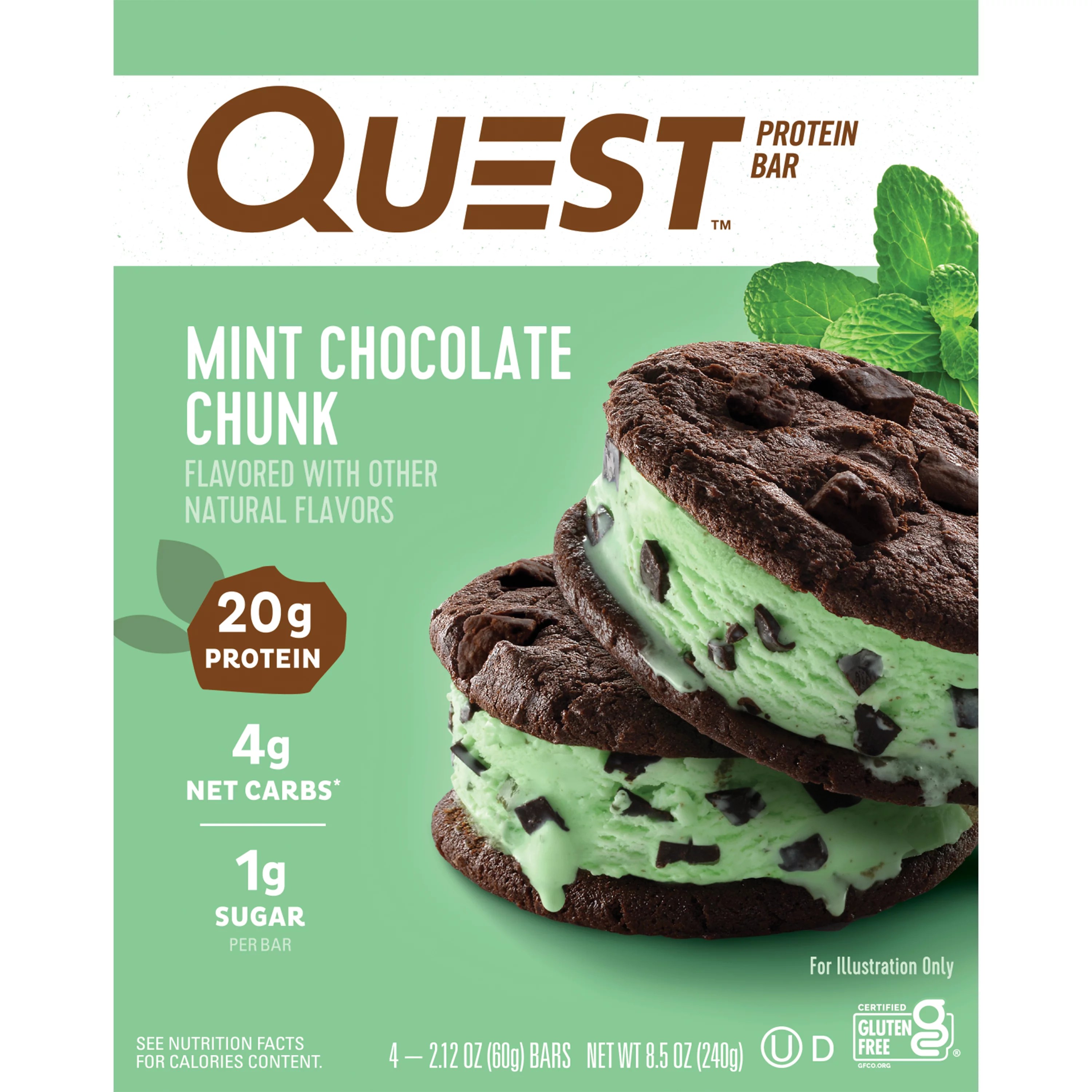 Quest Mint Chocolate Chunk Protein Bars Shop Granola & Snack Bars at