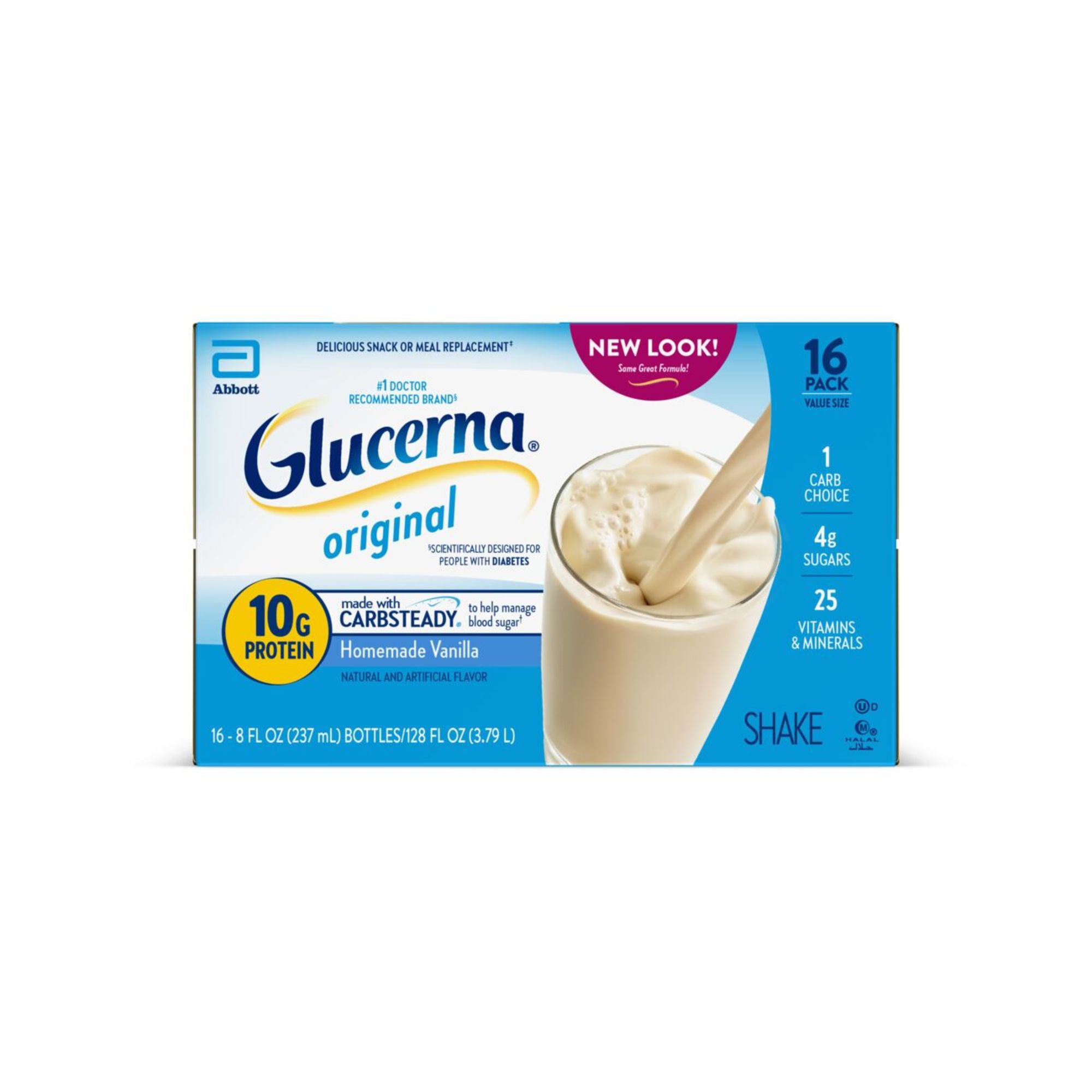 Glucerna Diabetes Nutritional Shake Homemade Vanilla ReadyToDrink 16