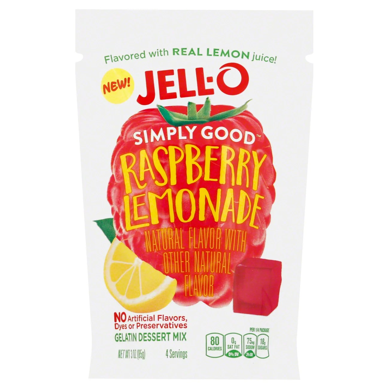 JellO Simply Good Raspberry Lemonade Gelatin Shop Baking Ingredients