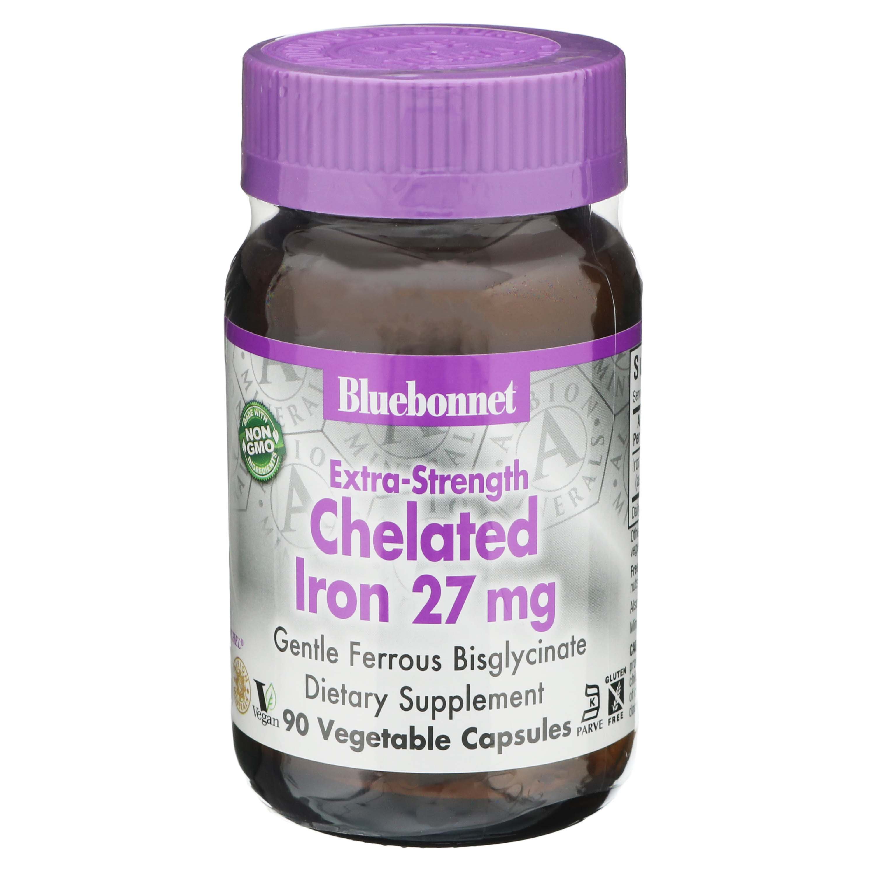 Albion ExtraStrength Chelated Iron 27 Mg Vegetable Capsules