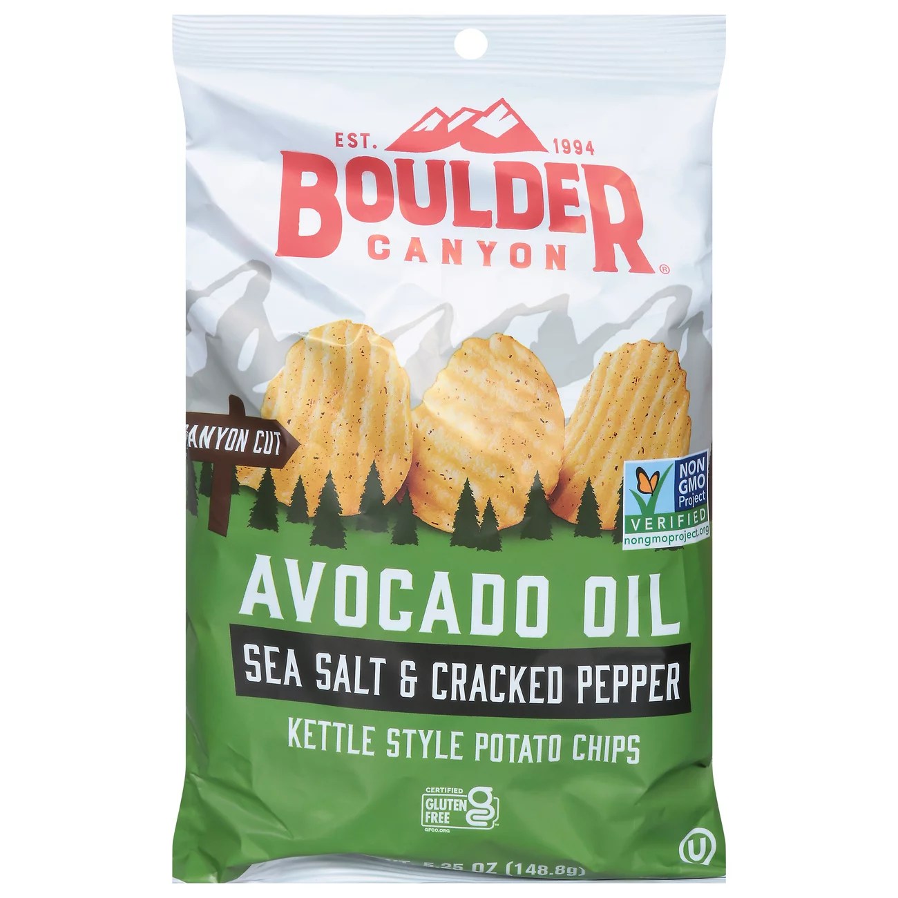 Boulder Canyon Kettle Cooked Sea Salt Cracked Pepper Chips Shop