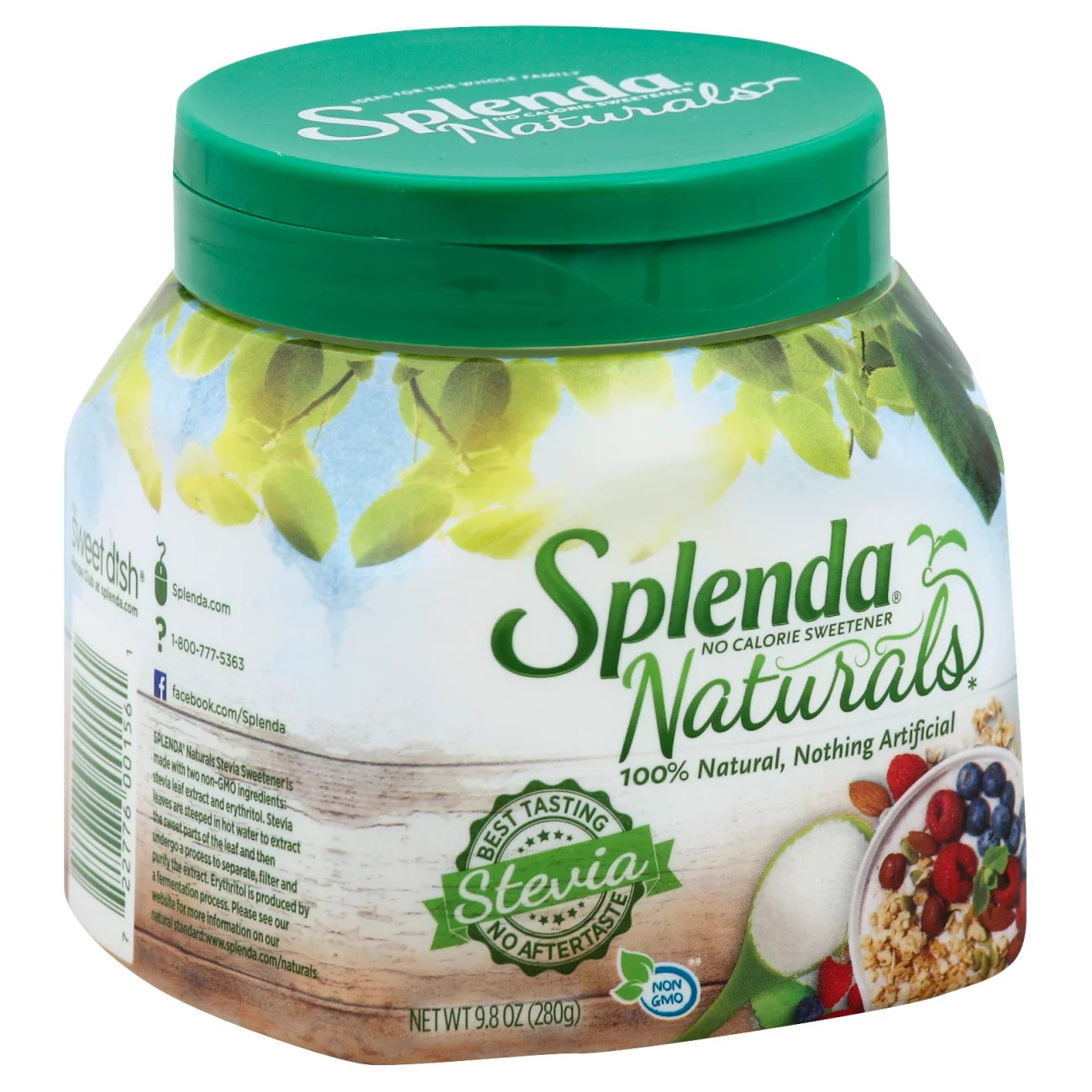 Splenda No Calorie Sweetener Naturals Stevia Jar Shop Sugar