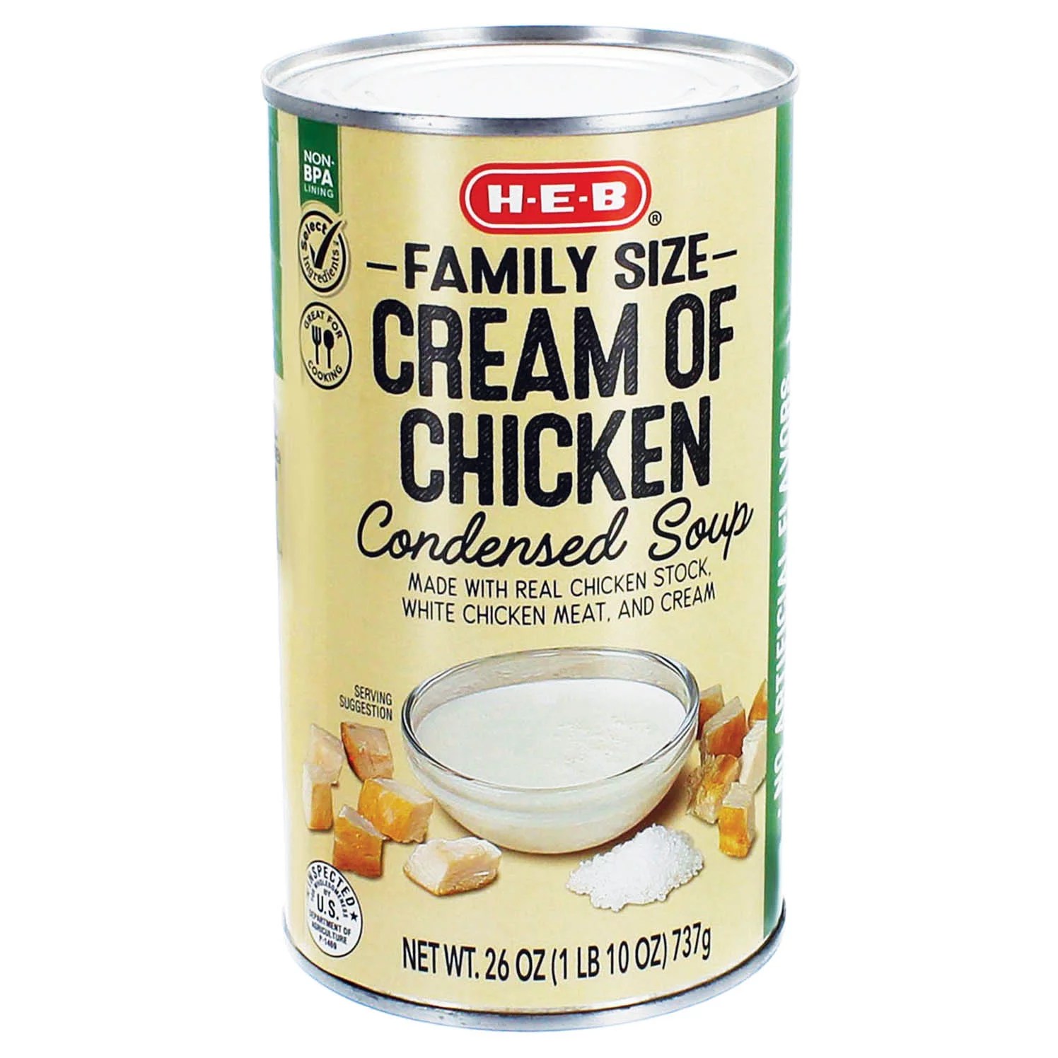 HEB Select Ingredients Family Size Cream Of Chicken Condensed Soup