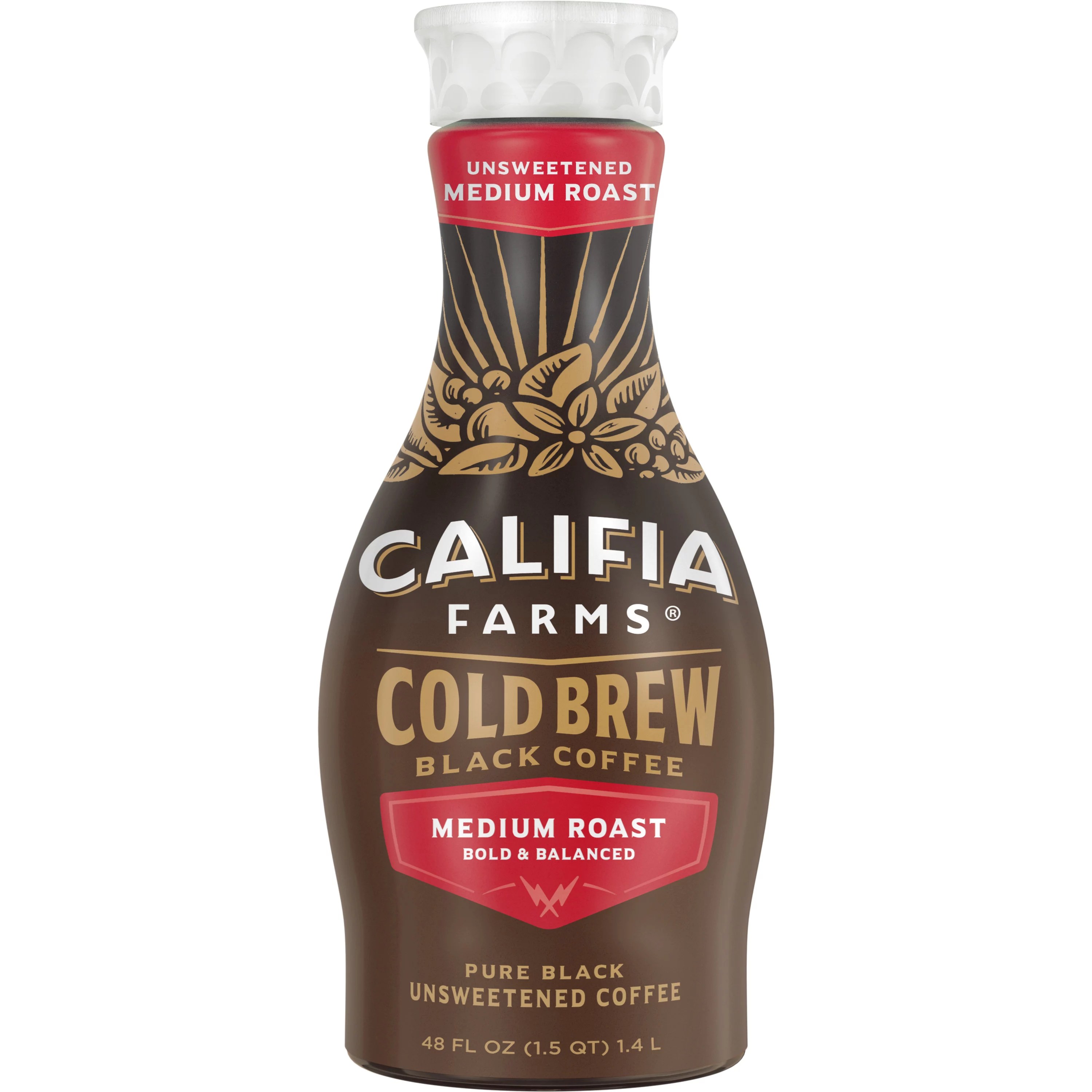 Califia Farms Unsweetened Medium Roast Pure Black Cold Brew Coffee