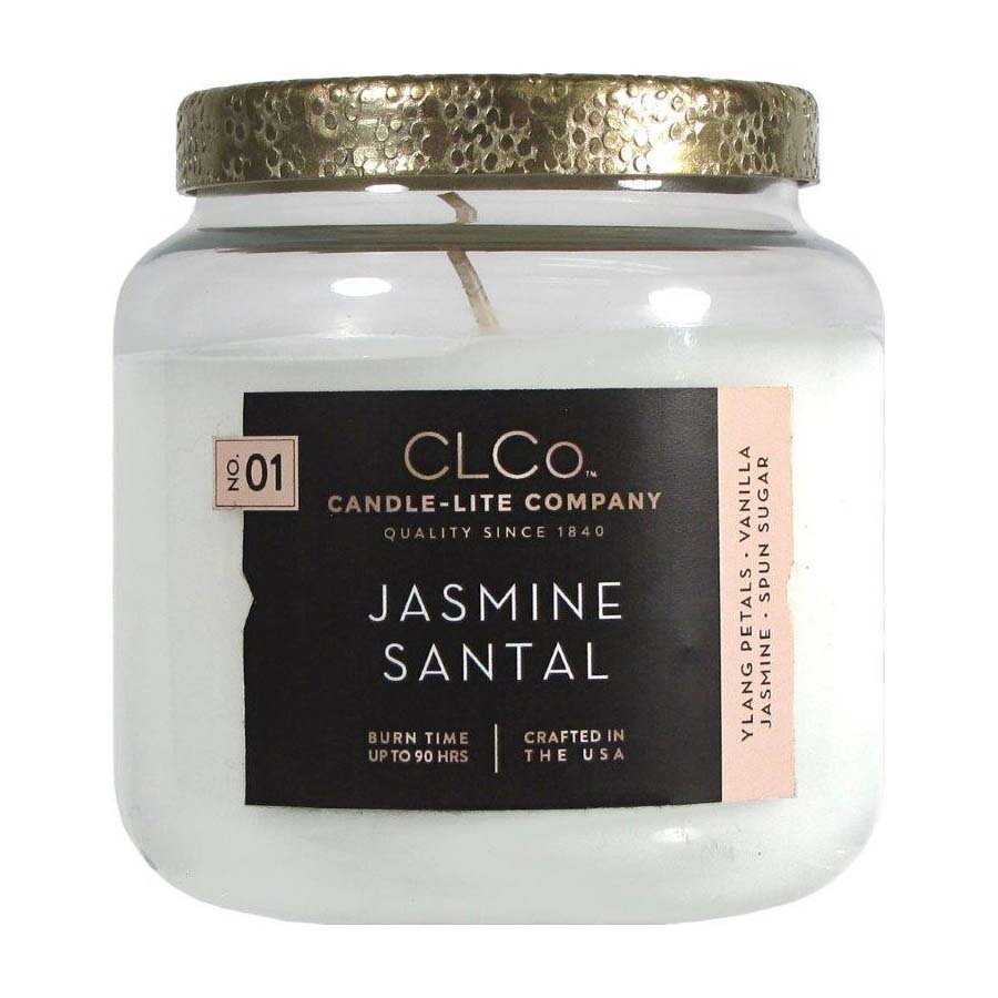 CandleLite Jasmine Santal Scented Candle with Textured Metal Lid Shop Candles at HEB