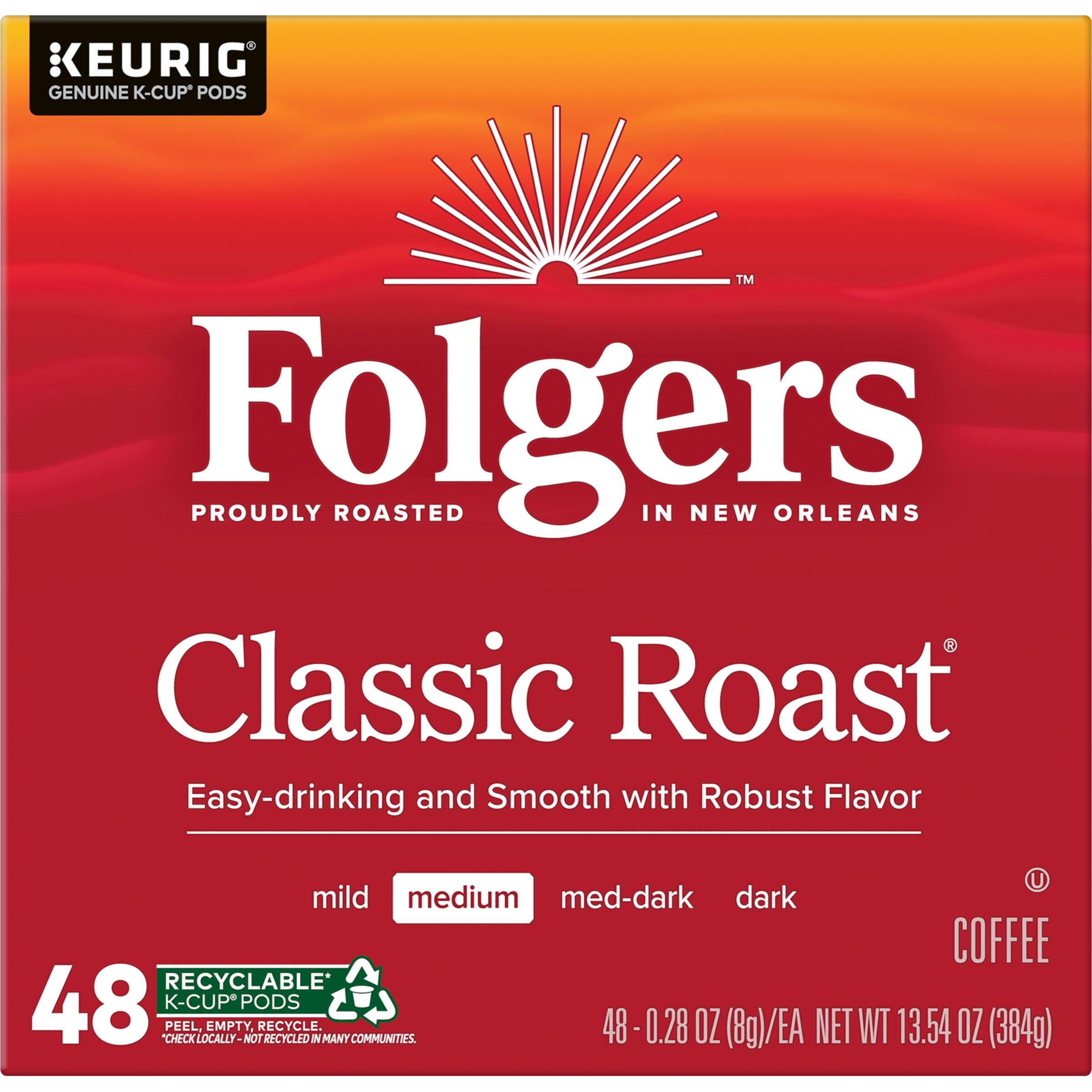 Folgers Classic Roast Medium Roast Single Serve Coffee K Cups Shop