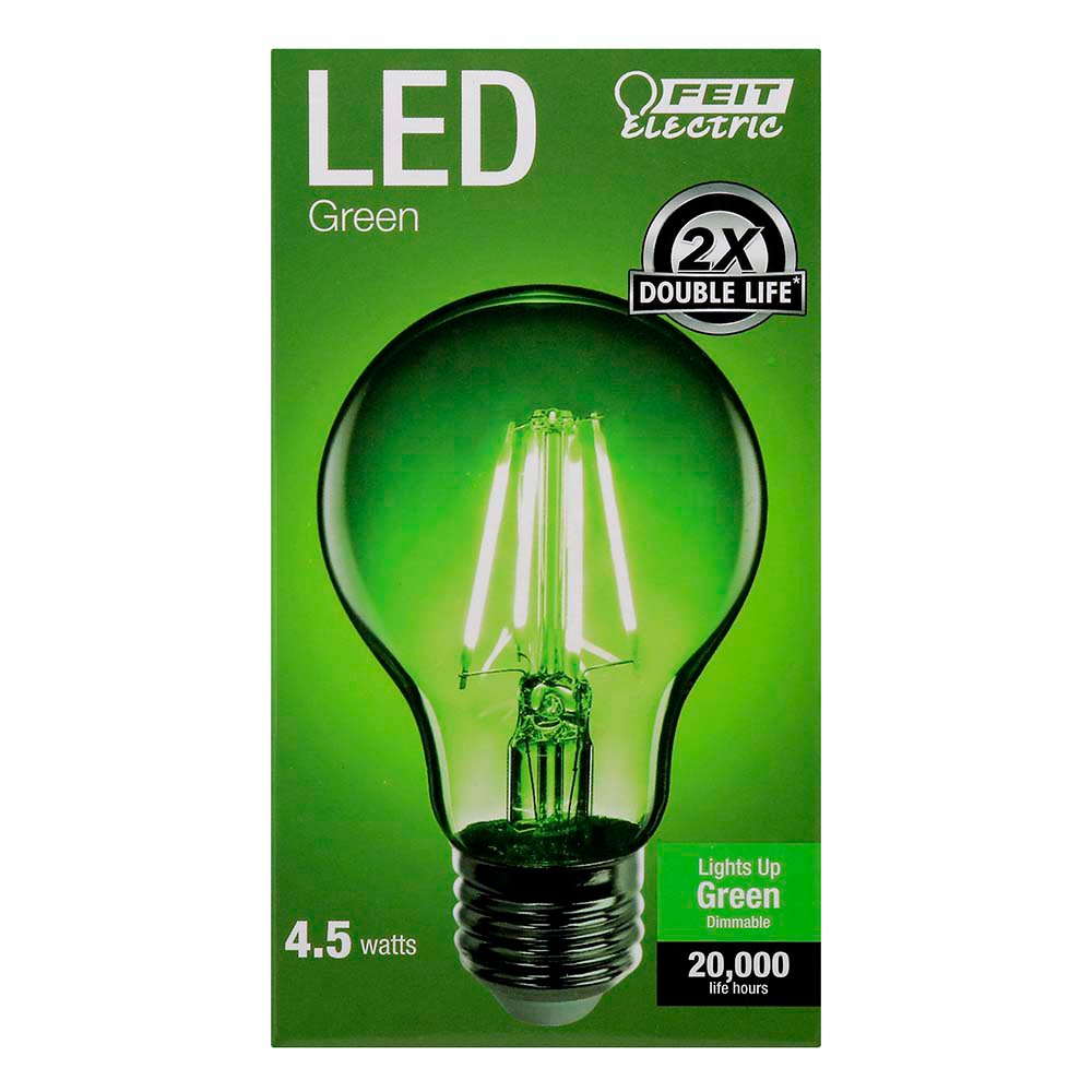 Feit Electric A19 LED Green Filament Light Bulb Shop Light Bulbs at HEB