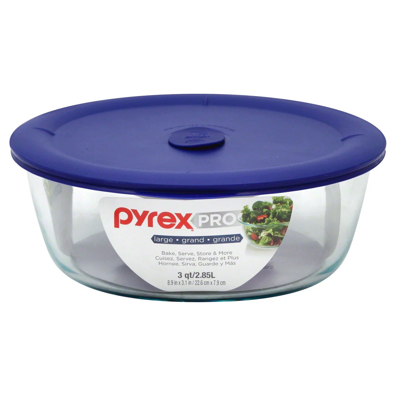 Pyrex Pro Round Navy Lid Shop Food Storage at HEB