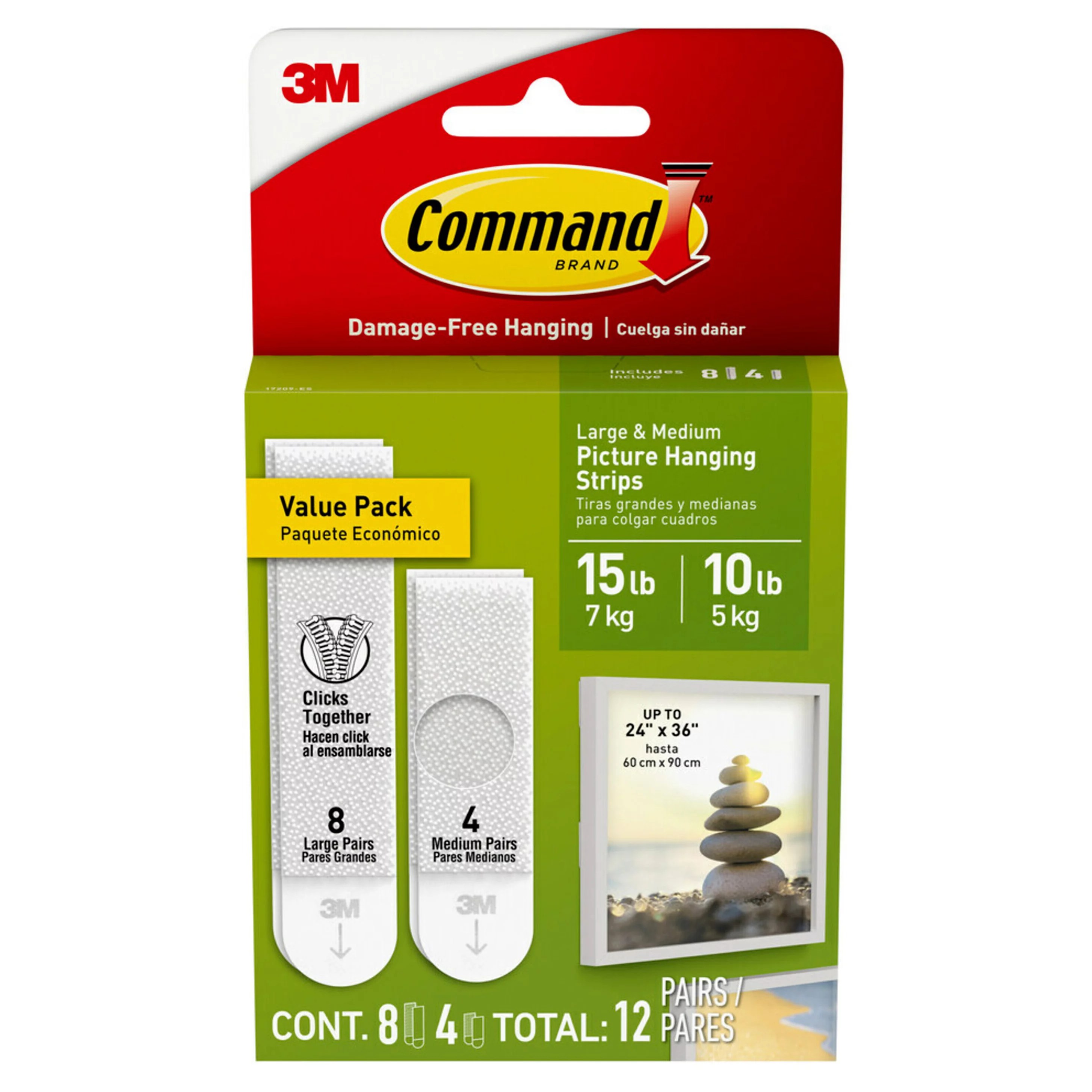 Wall Hooks & Door Hangers 3M Command 36 Value Pack Picture and Frame
