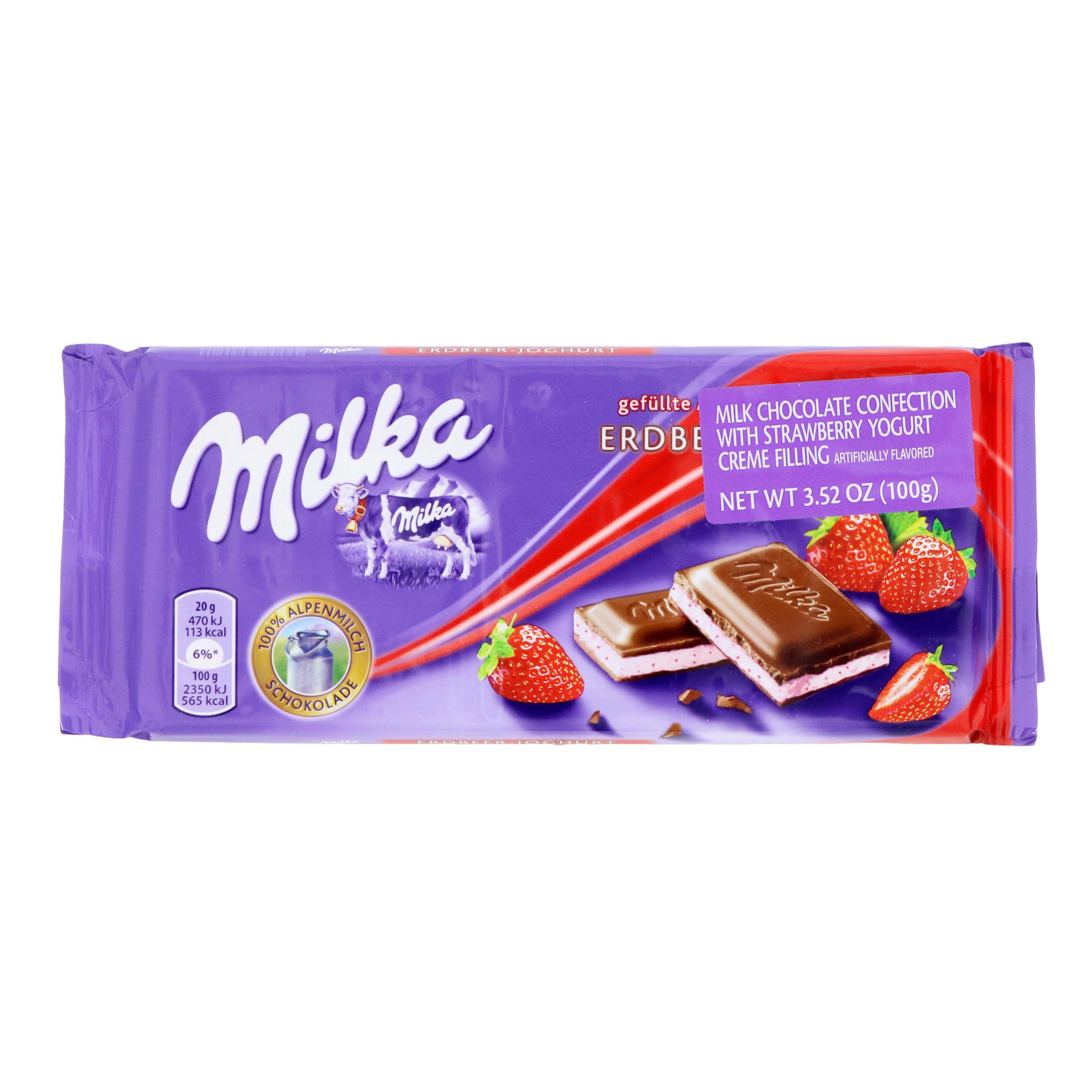 Milka Strawberry Yogurt Milk Chocolate Bar Shop Snacks & Candy at HEB