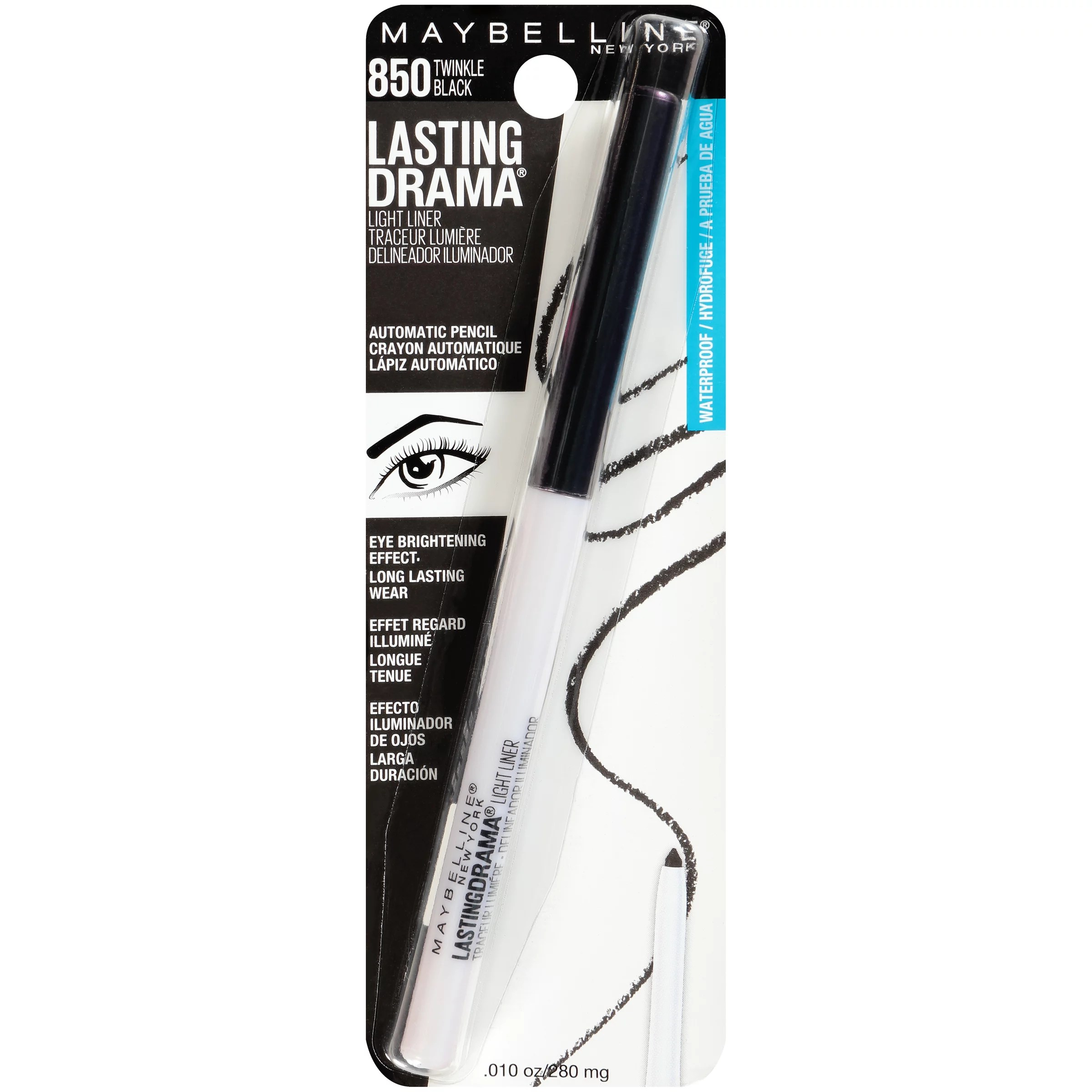 Maybelline Lasting Drama Light Eyeliner, Twinkle Black Shop Eyes at HEB