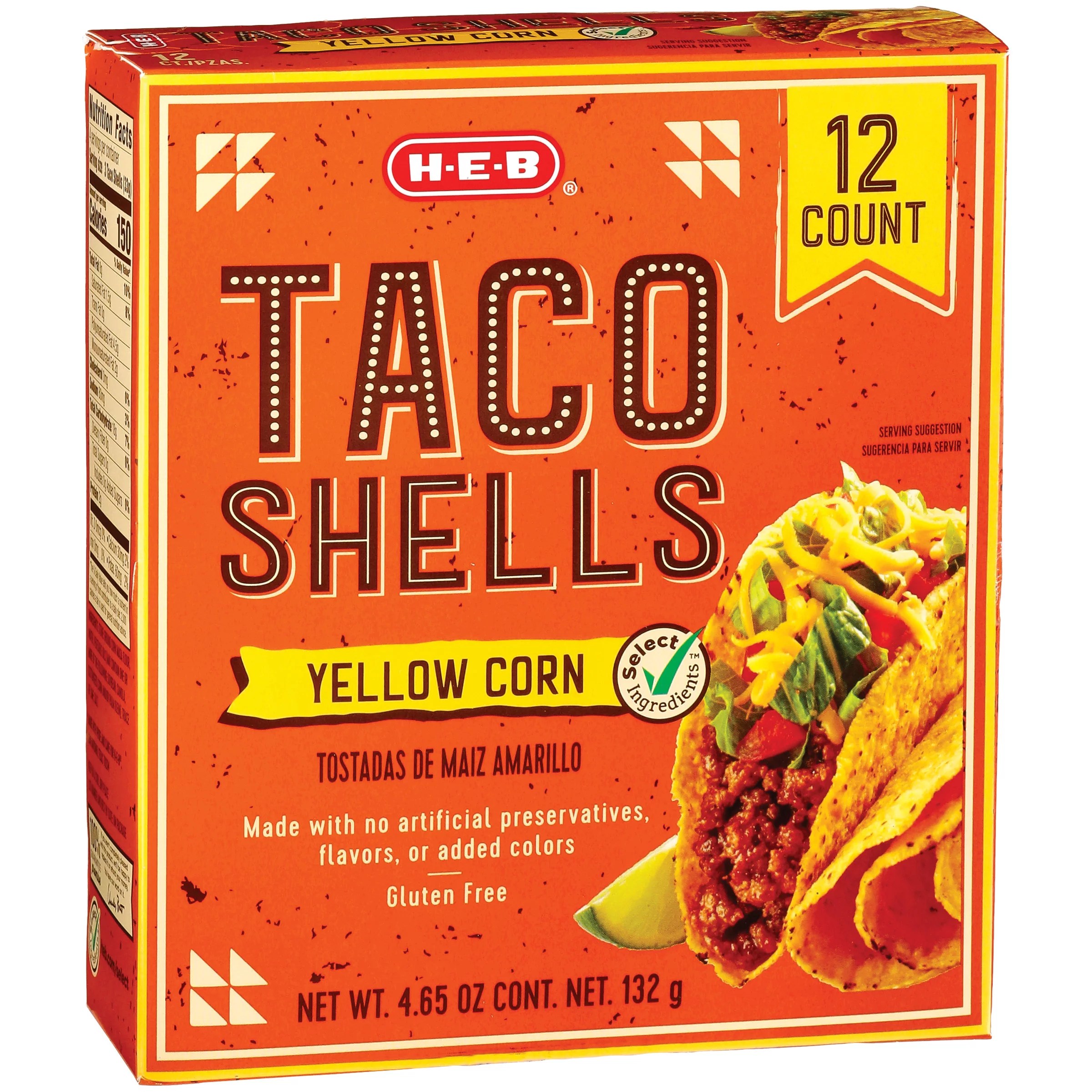 HEB Select Ingredients Taco Shells Shop Tortillas at HEB