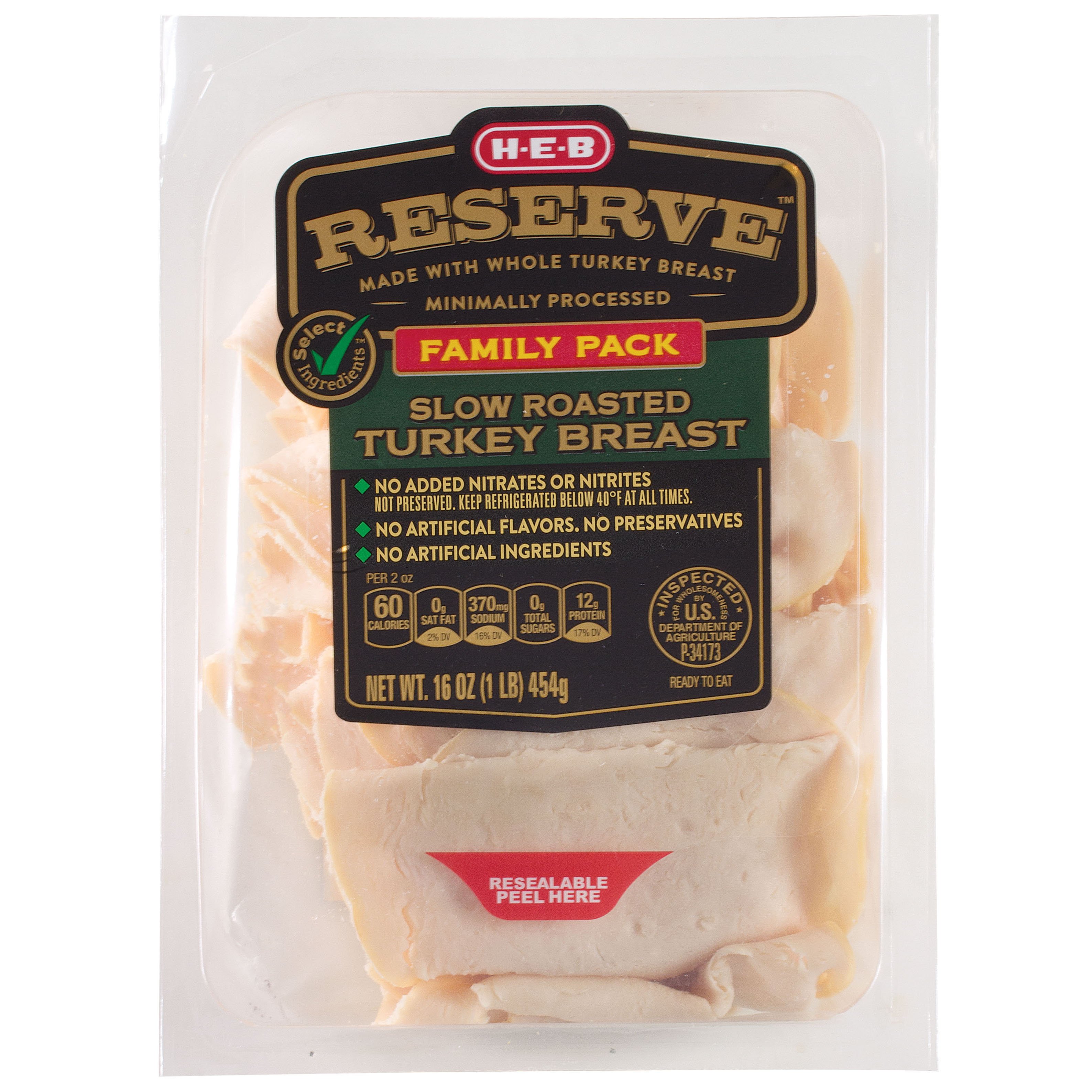 HEB Select Ingredients Reserve Slow Roasted Turkey Breast Shop Meat