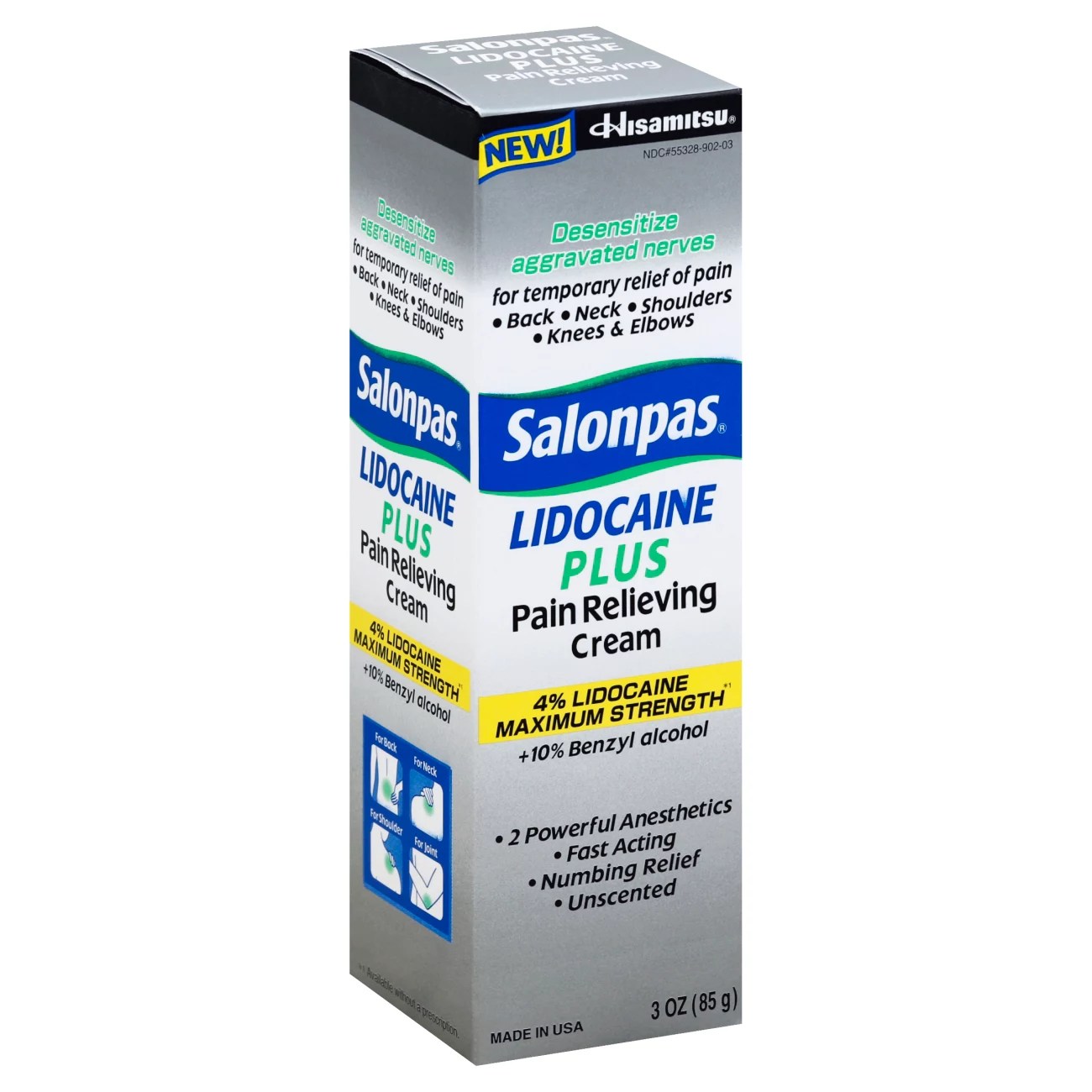 Salonpas Lidocaine Plus Pain Relieving Cream Shop Muscle &amp; Joint Pain
