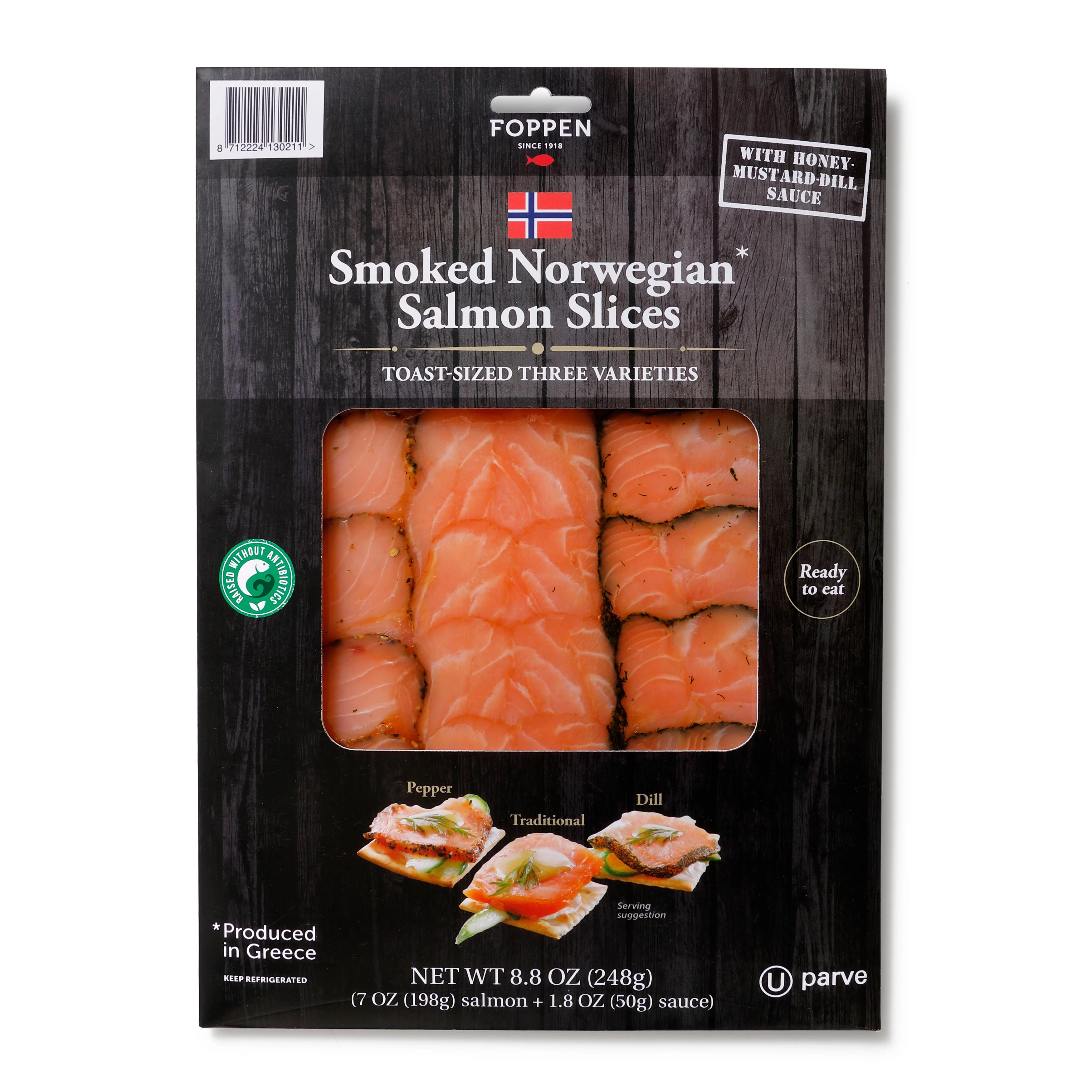 Foppen Smoked Norwegian Salmon Slices Shop Fish at HEB