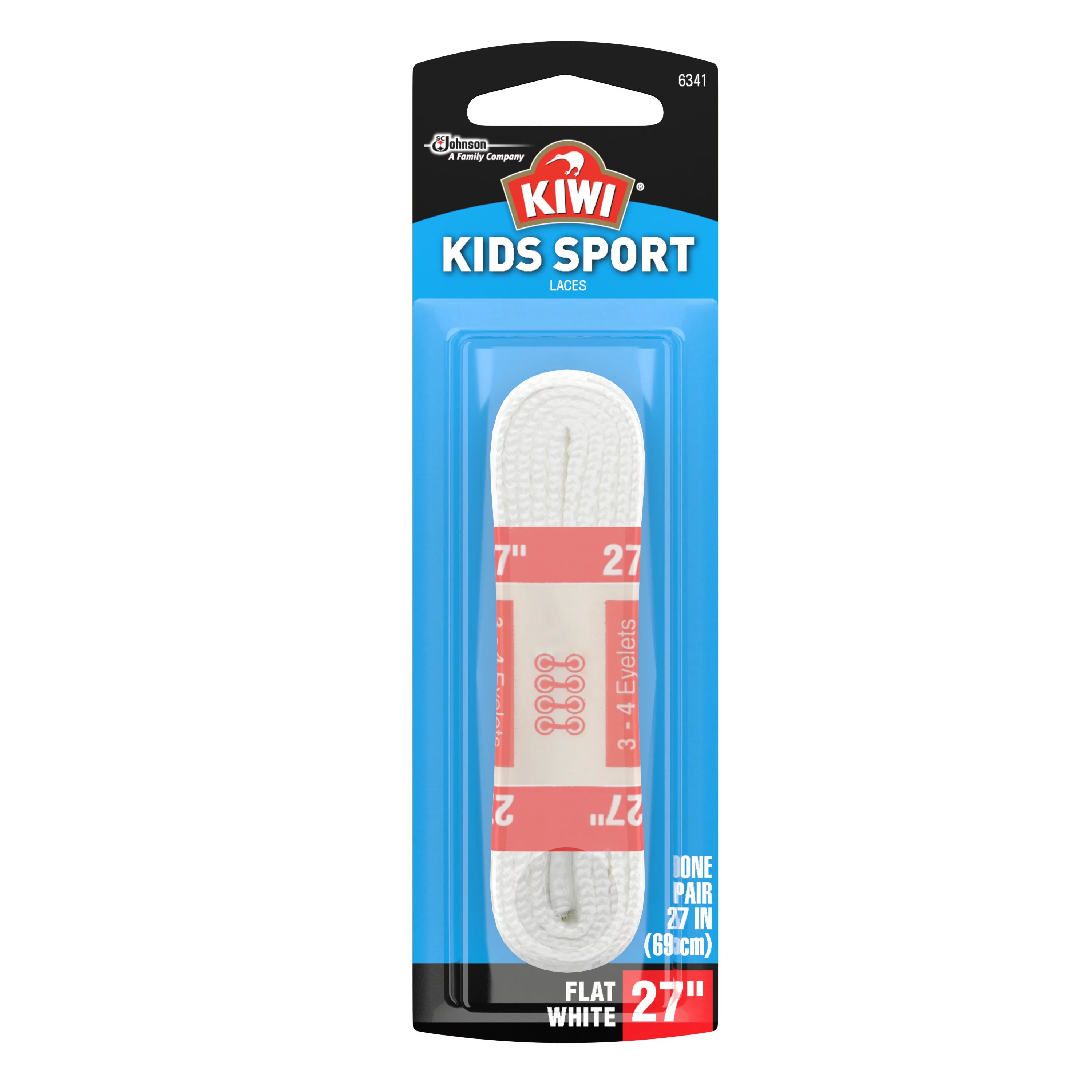 Kiwi Kids Sport Flat Laces, White, 27 in Shop Laces & Accessories at